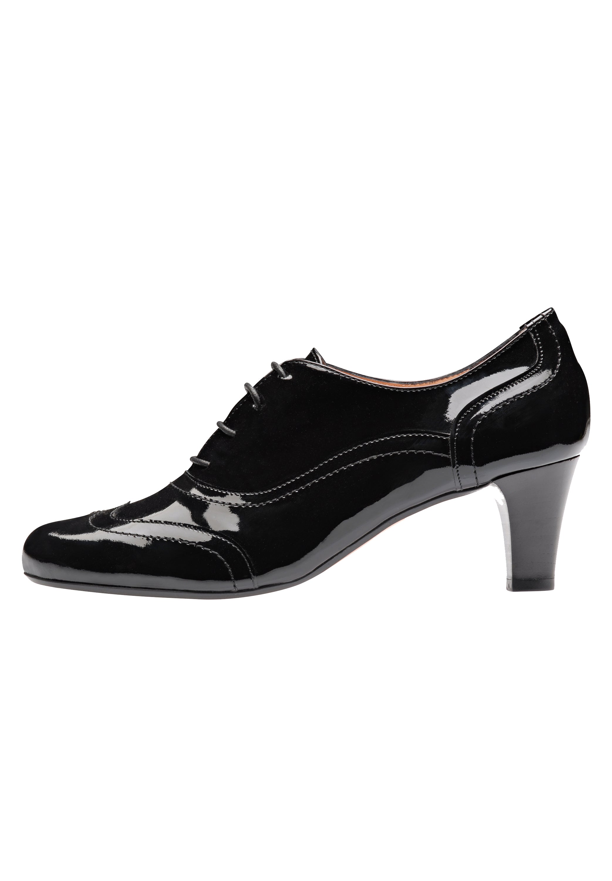GIUSY Damen Schnürpumps - Lackleder schwarz