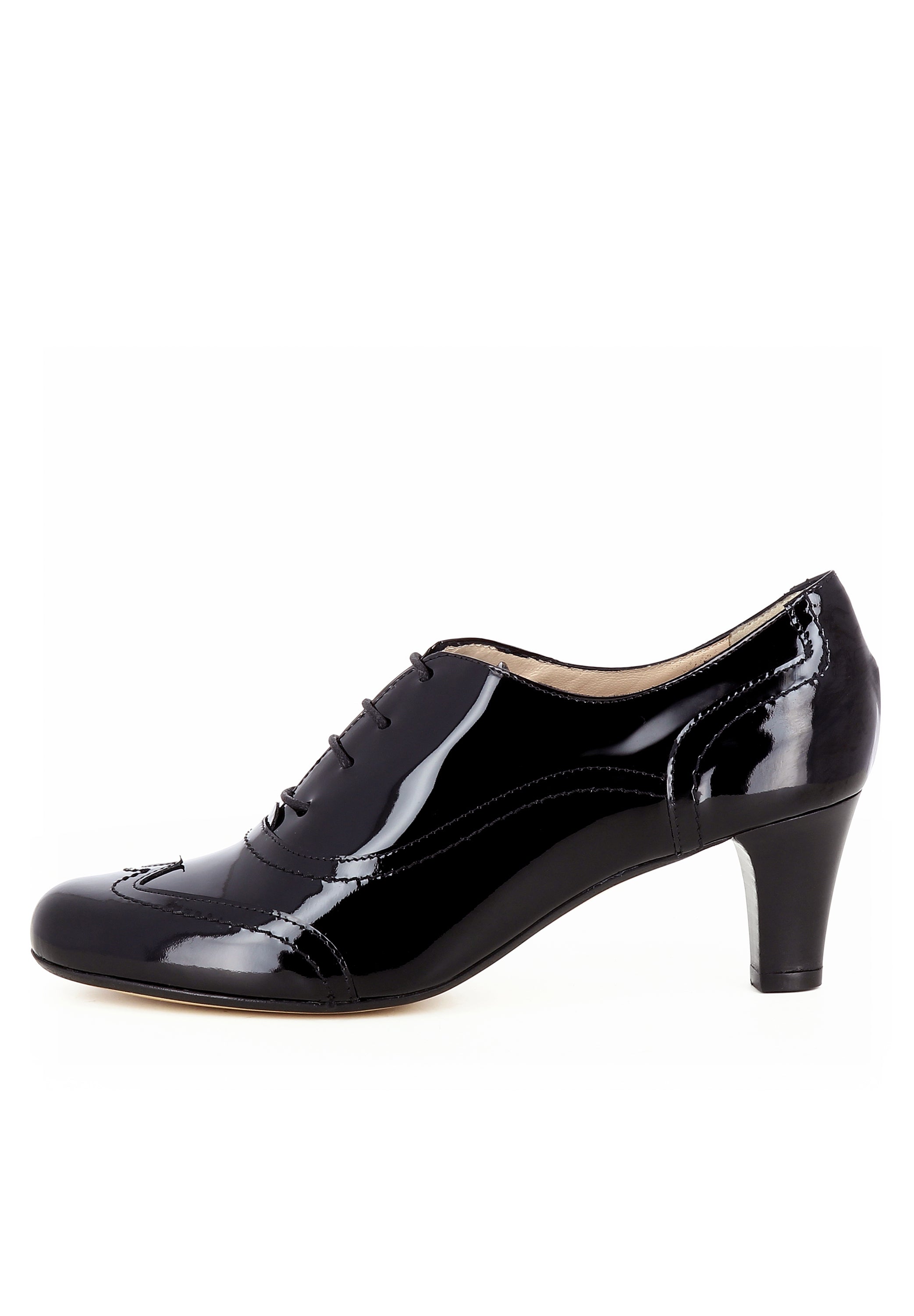 GIUSY Damen Schnürpumps - Lackleder schwarz