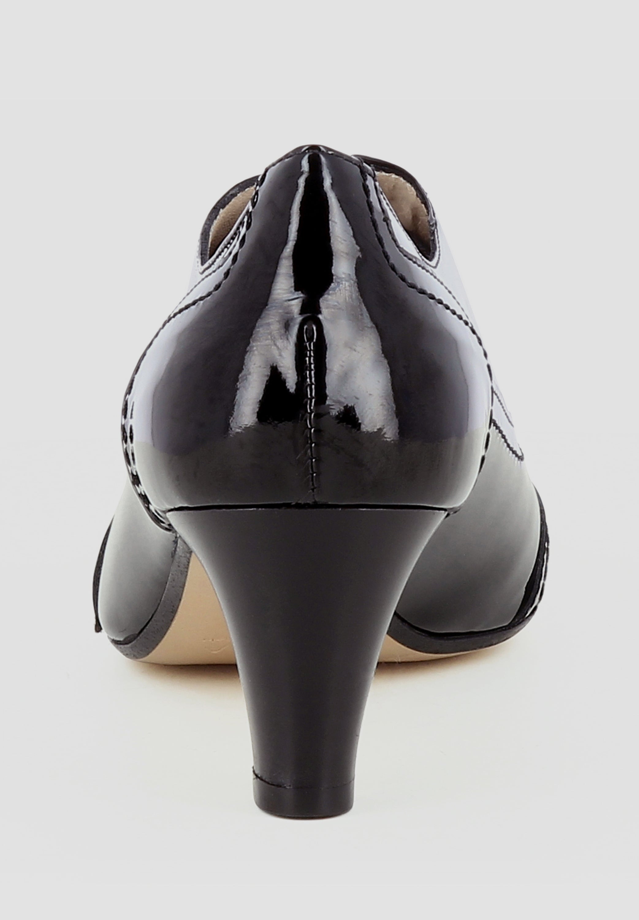 GIUSY Damen Schnürpumps - Lackleder schwarz