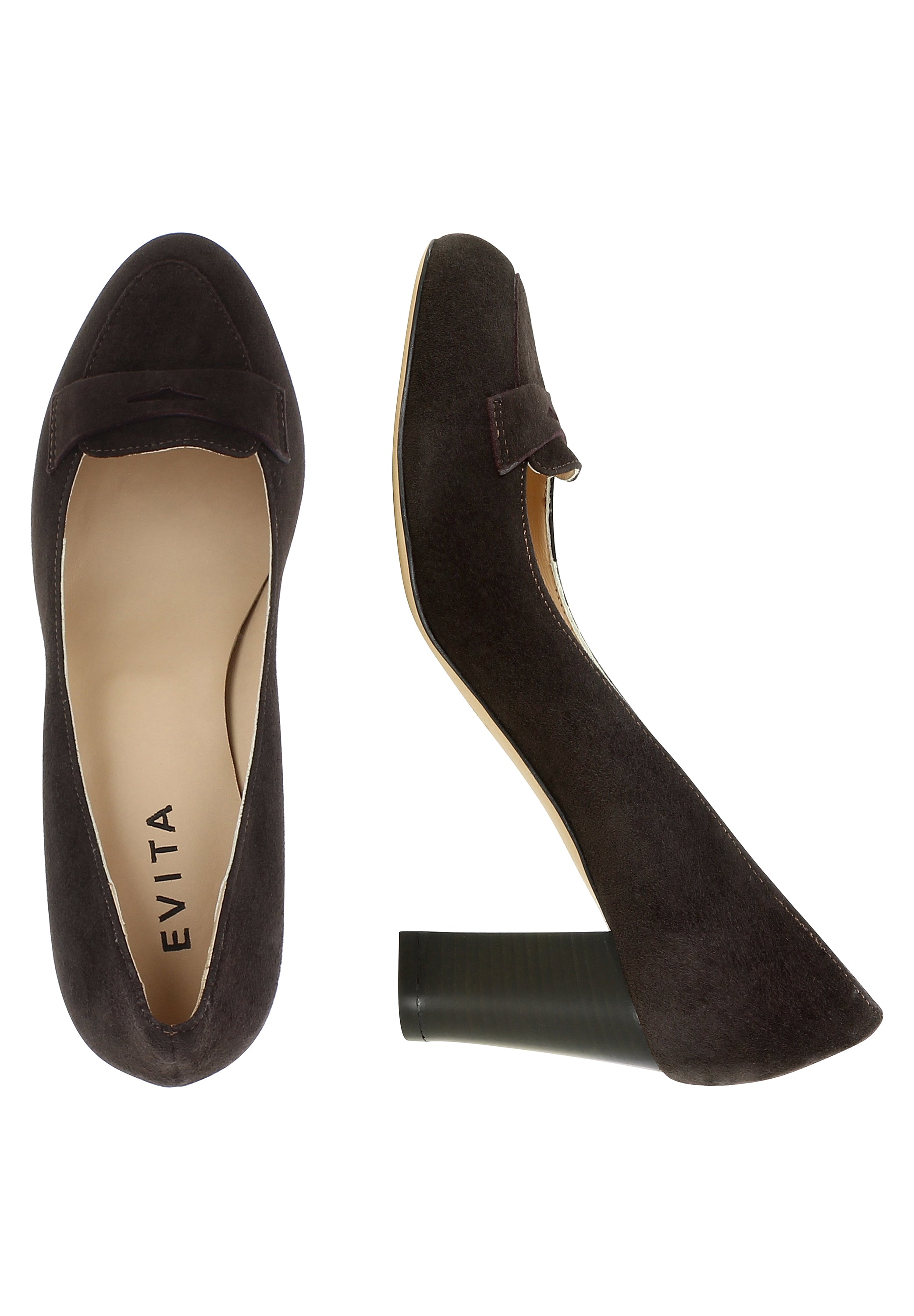 BIANCA Damen Pumps - Glattleder dunkelbraun