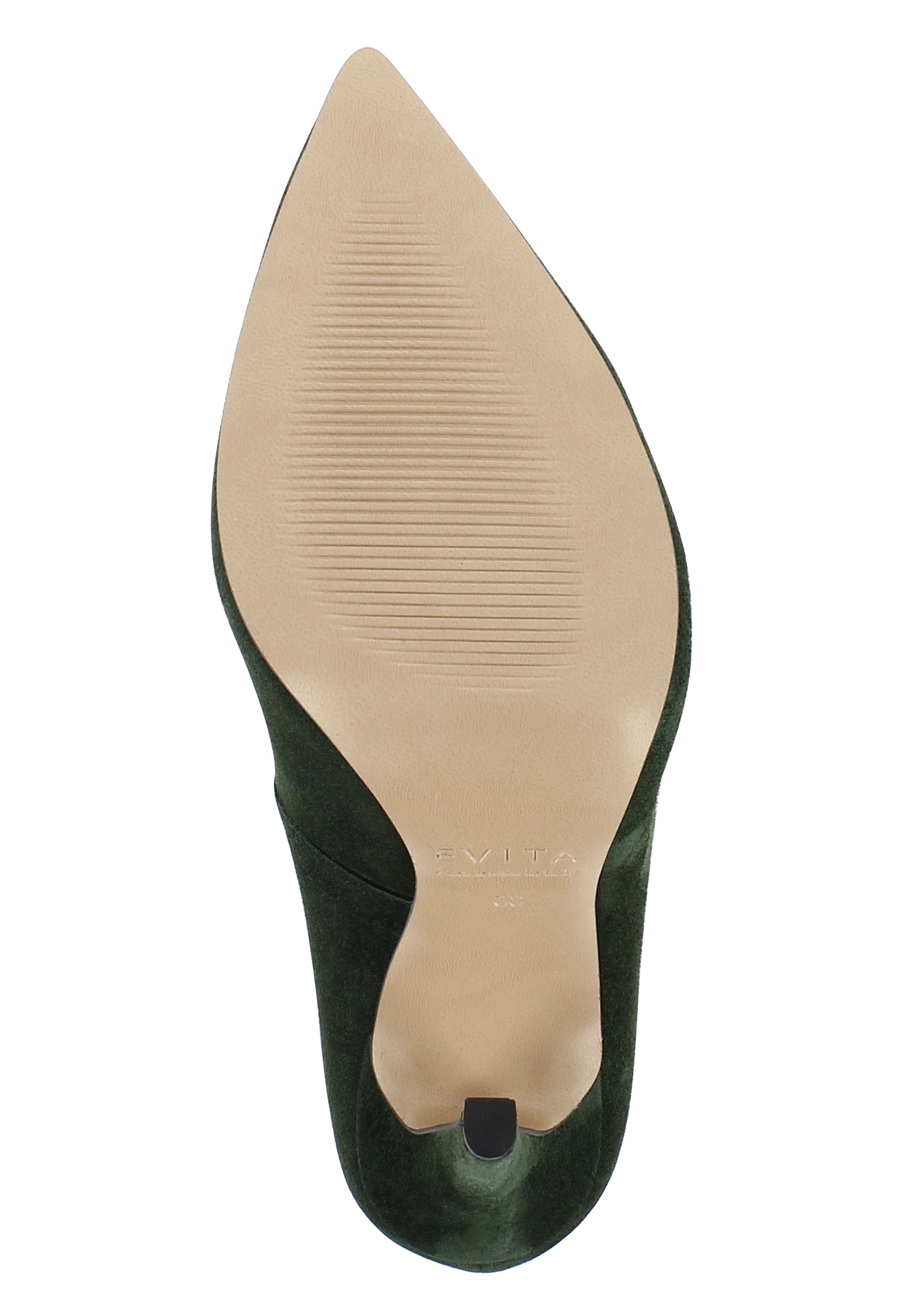 LISA Damen Pumps - Glattleder dunkelgrün