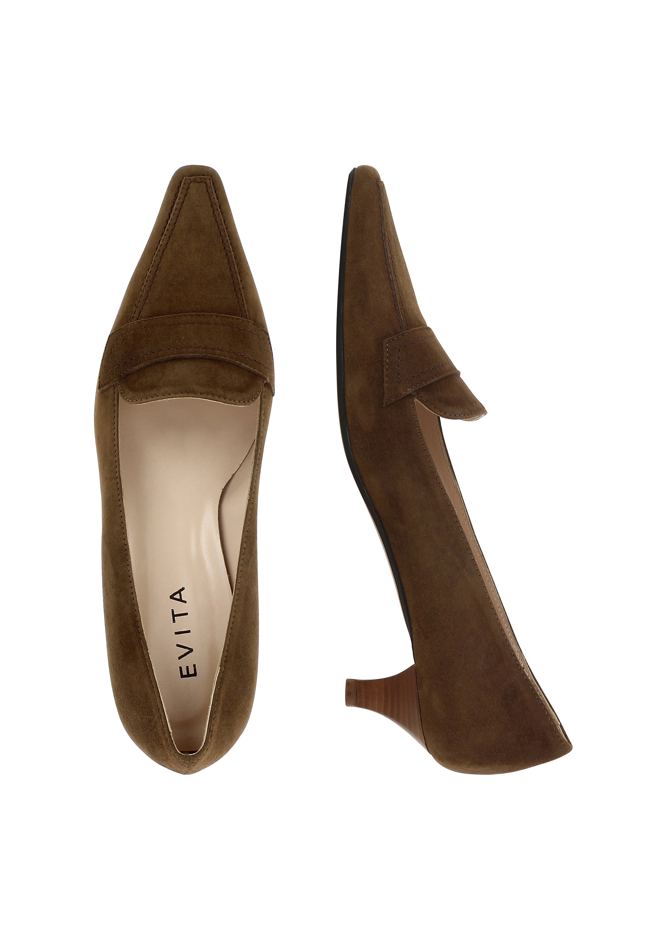 LIA Damen Pumps - Glattleder braun