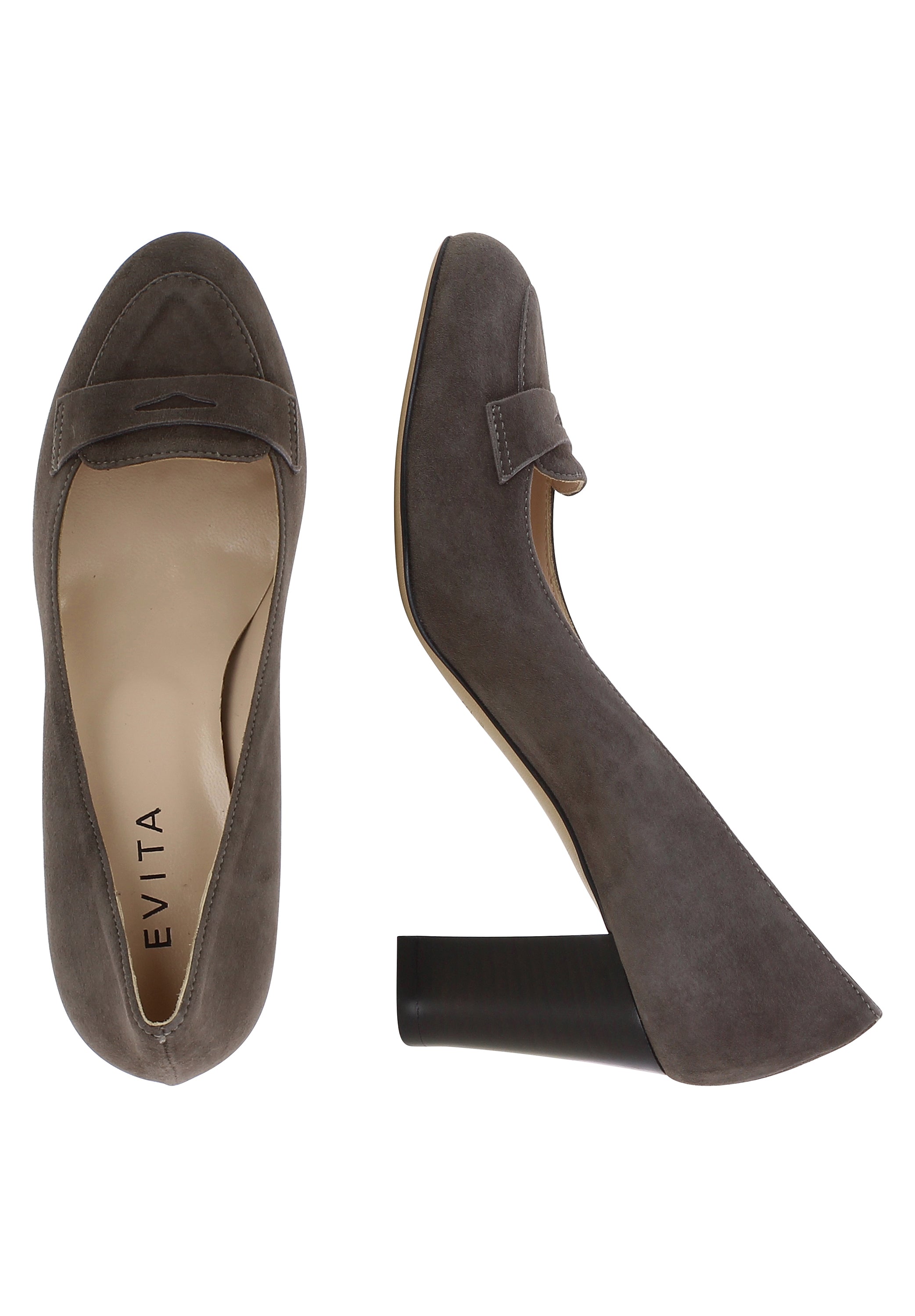BIANCA Damen Pumps - Glattleder fango