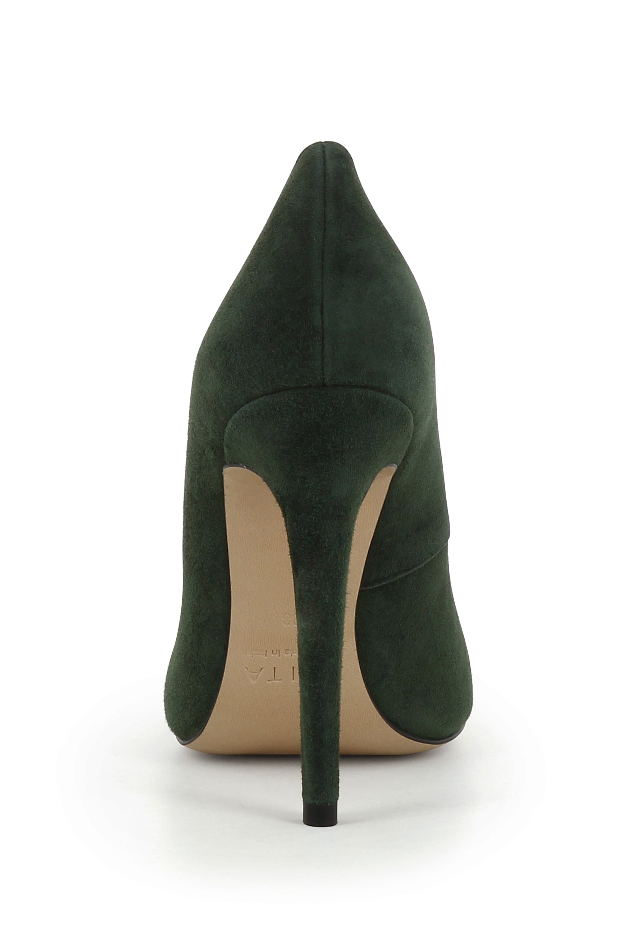 LISA Damen Pumps - Glattleder dunkelgrün