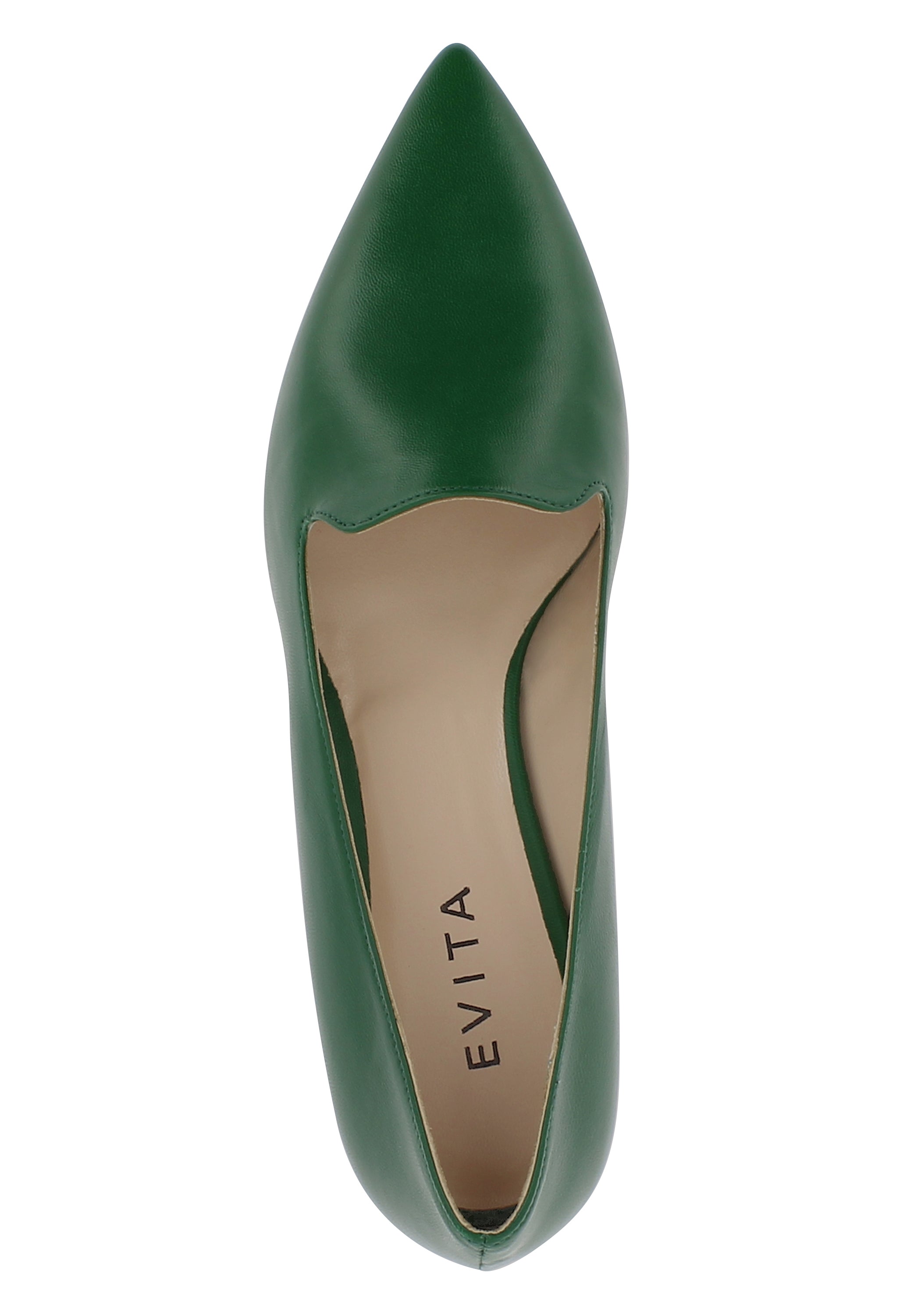 FRANCA Damen Slipper - Glattleder grün