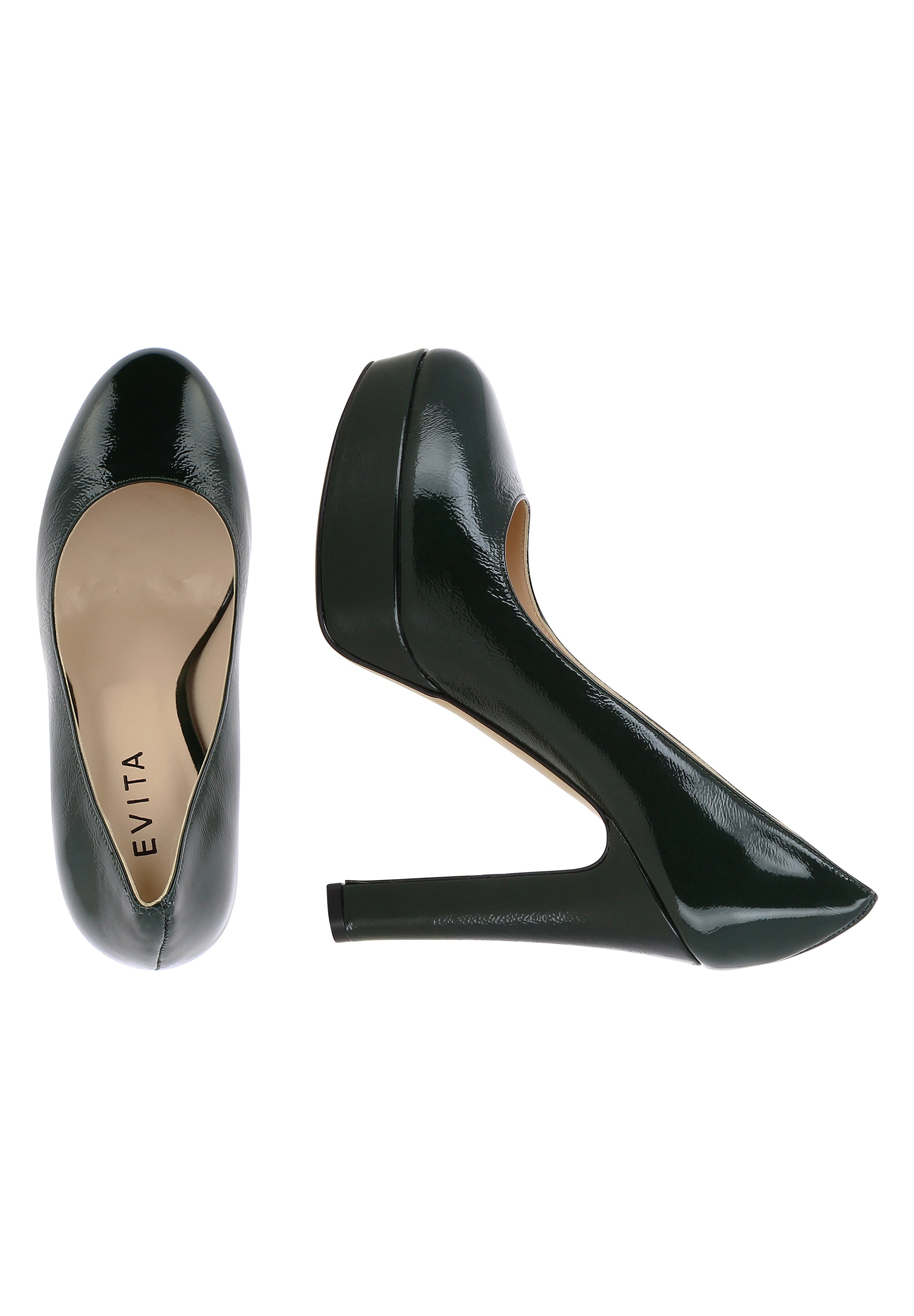 RICCARDA Damen Pumps - Glanzleder grün