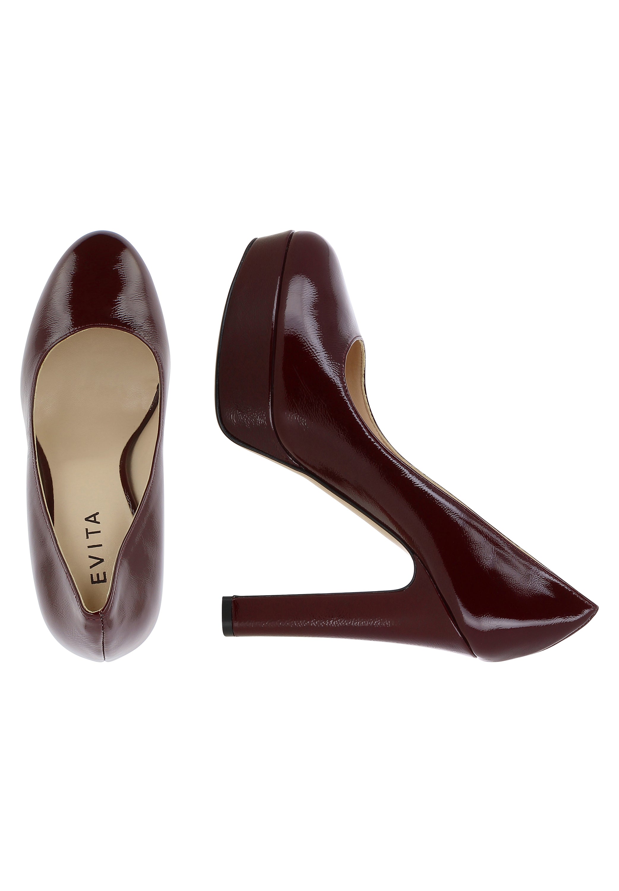RICCARDA Damen Pumps - Glattleder rot