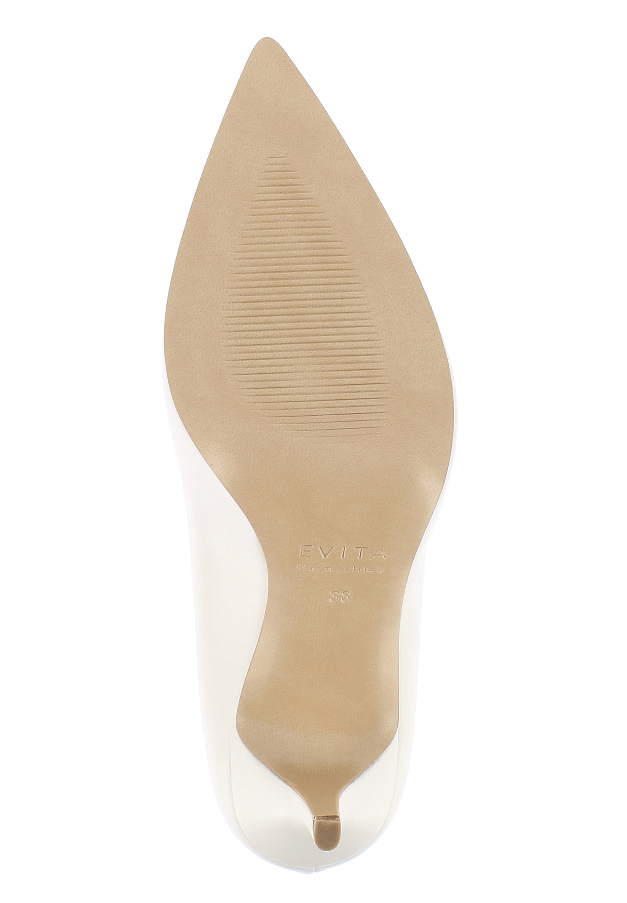 GIULIA Damen Pumps - Glattleder cremeweiß