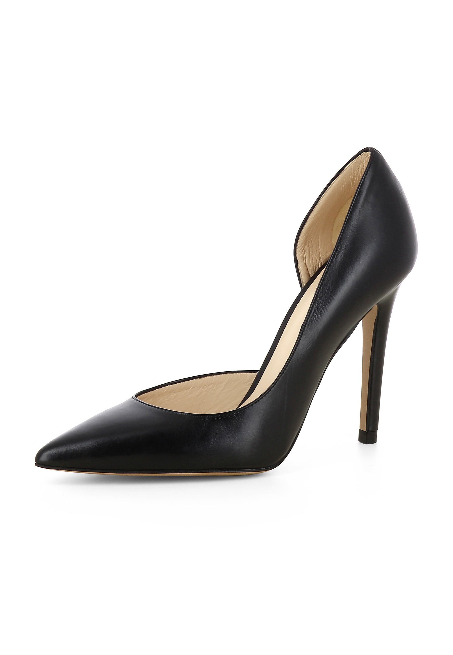 ALINA Damen Pumps Halboffen - Glattleder schwarz
