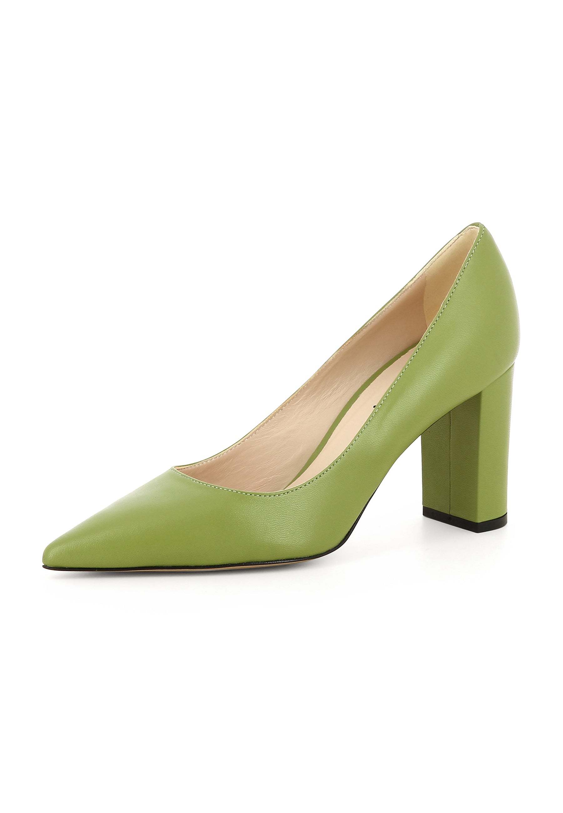 JESSICA Damen Pumps - Glattleder grün