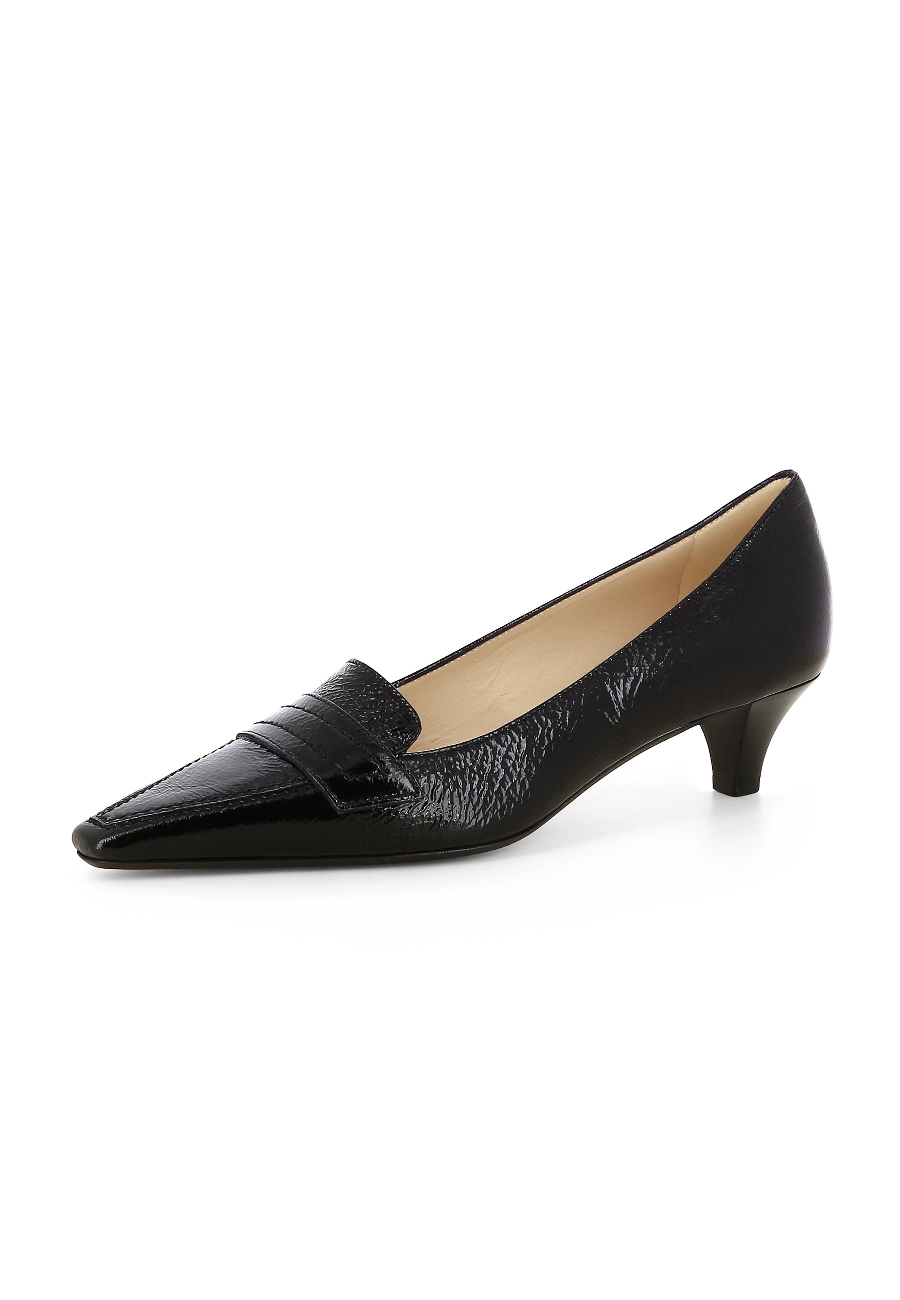 LIA Damen Pumps - Lackleder Mit Prägung schwarz