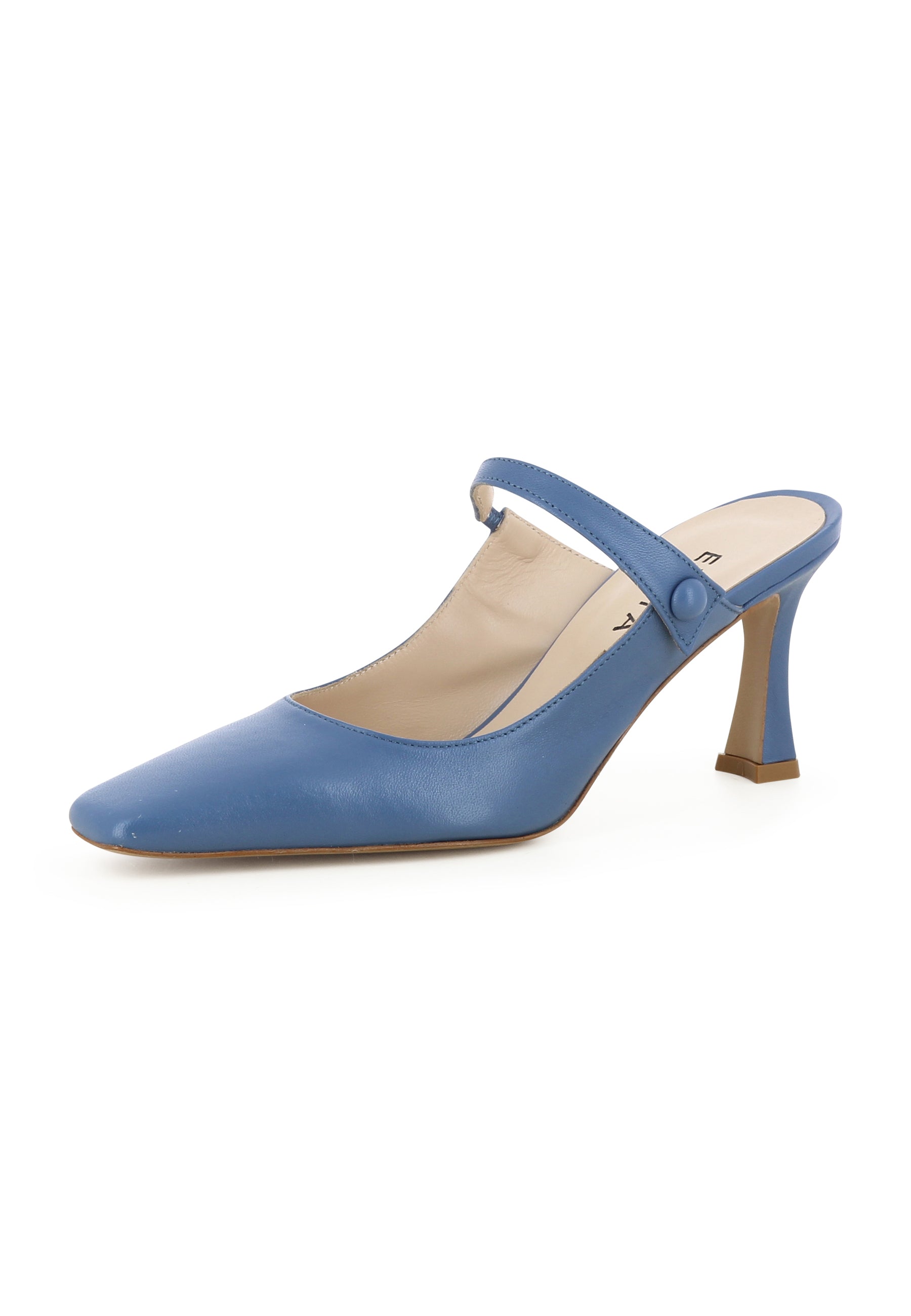 CARMELA Damen Pantolette - Glattleder blau