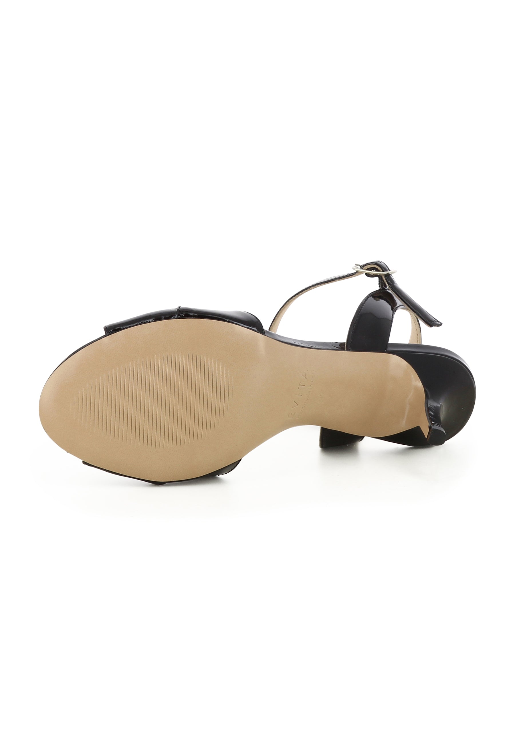 VERONICA Damen Sandalette - Lackleder schwarz