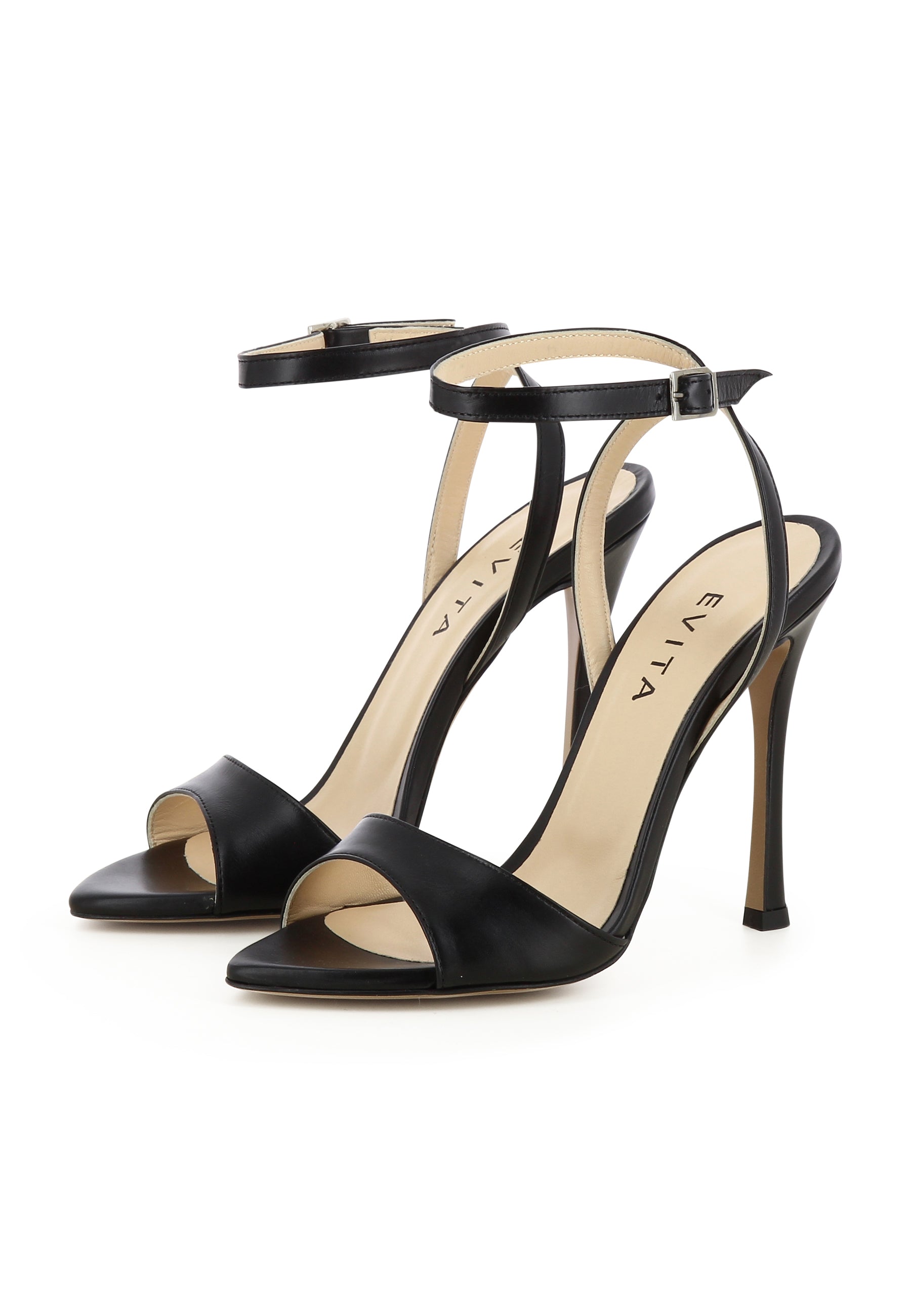 MONICA Damen Sandalette - Glattleder schwarz