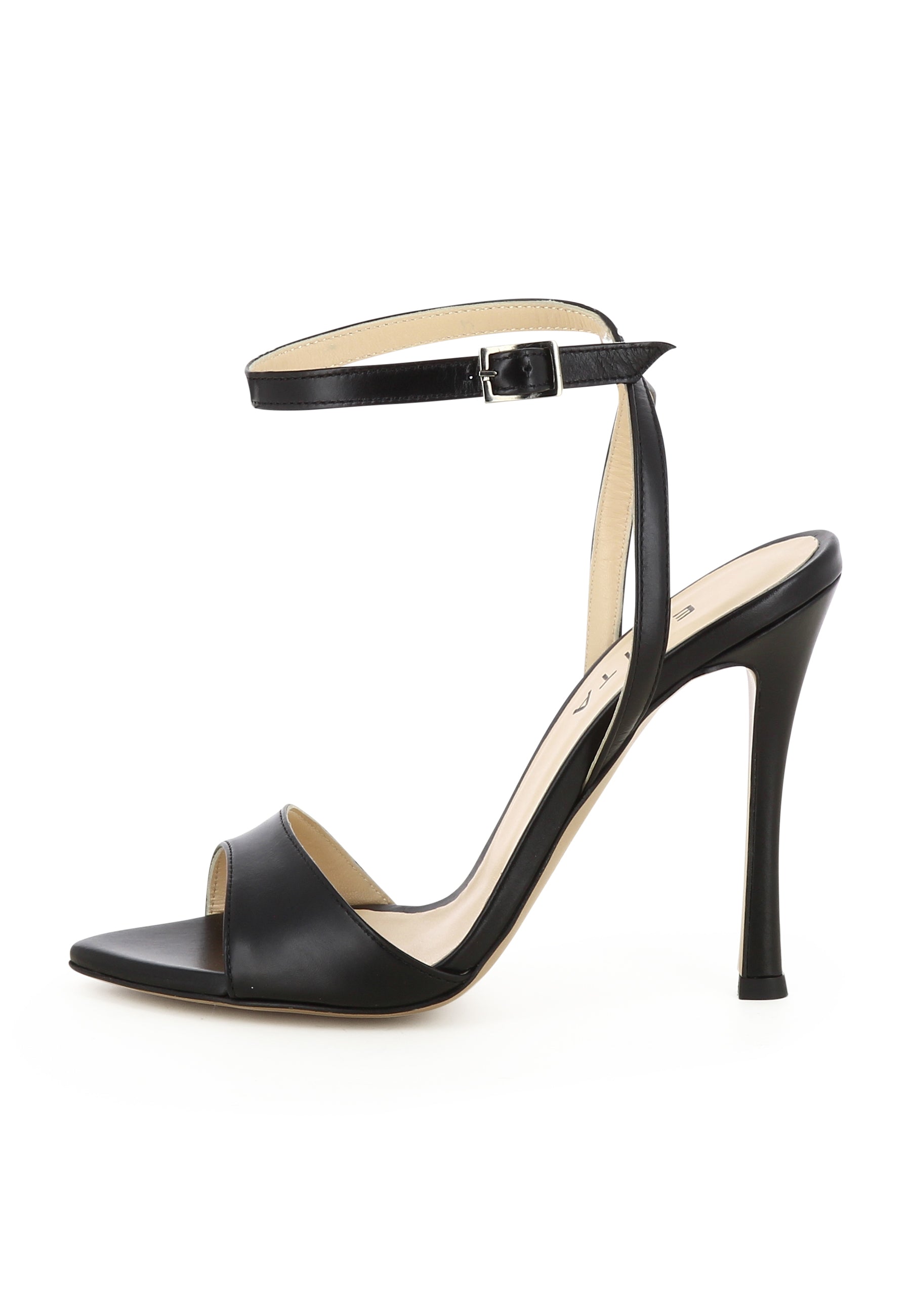 MONICA Damen Sandalette - Glattleder schwarz