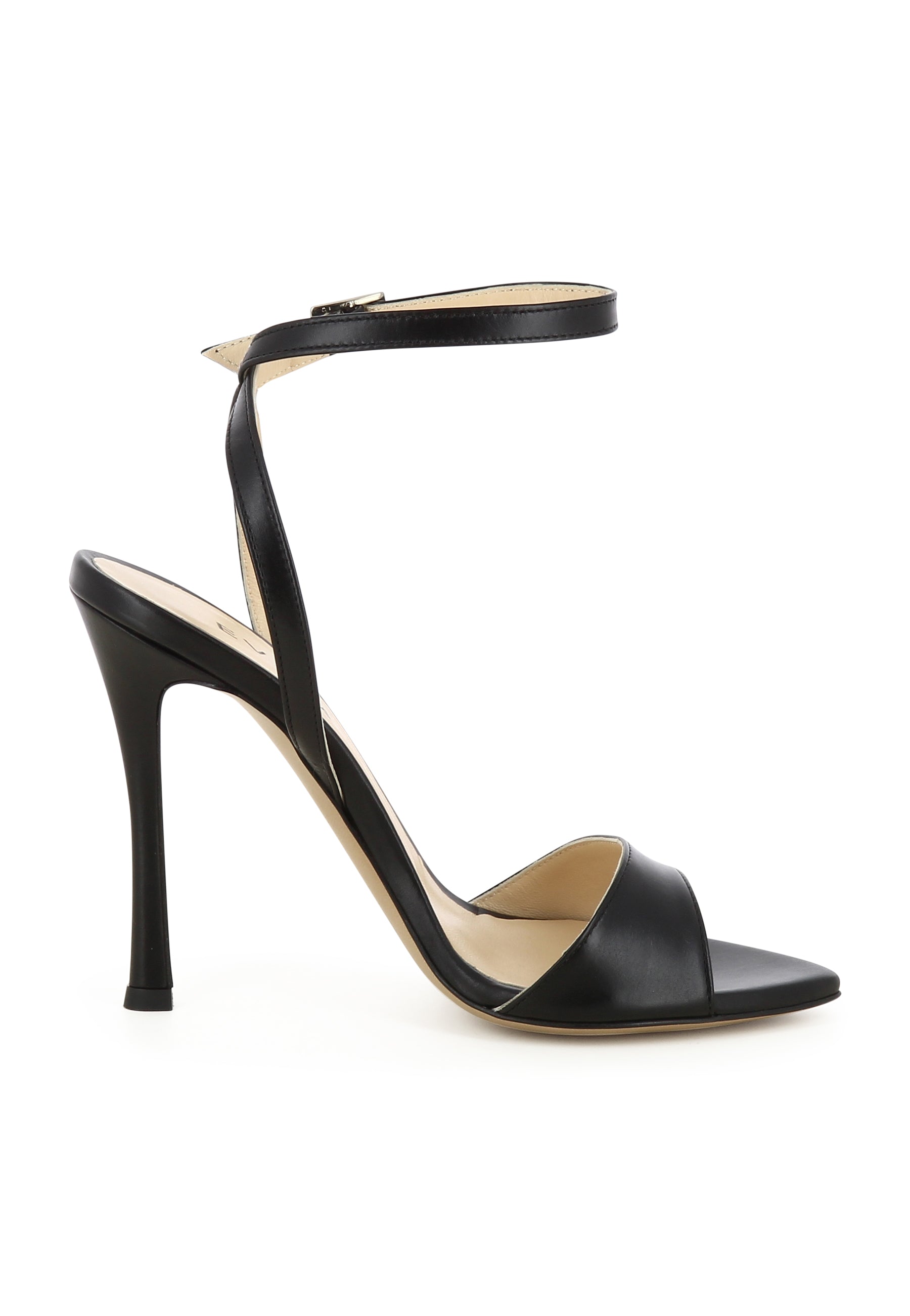 MONICA Damen Sandalette - Glattleder schwarz
