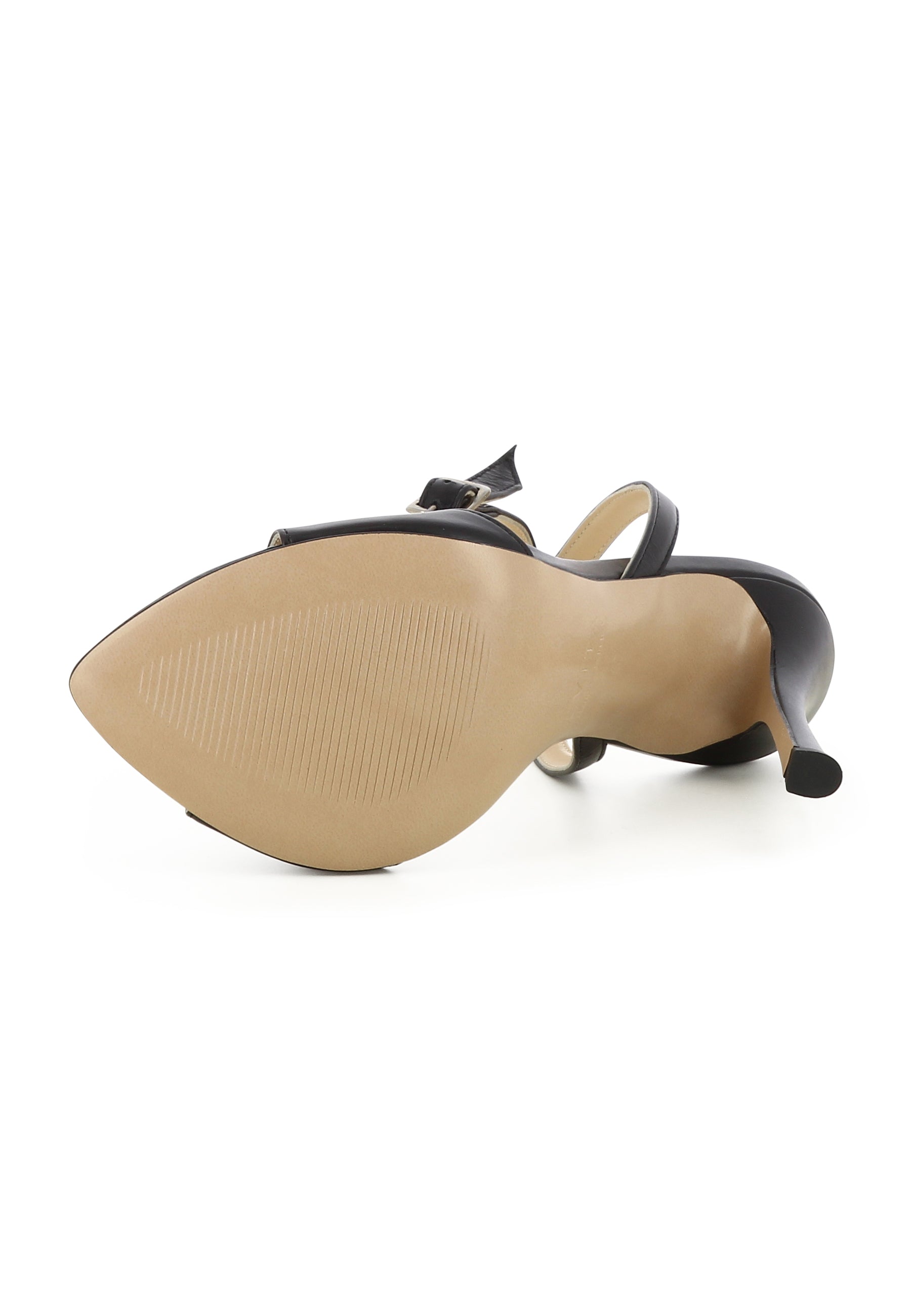 MONICA Damen Sandalette - Glattleder schwarz