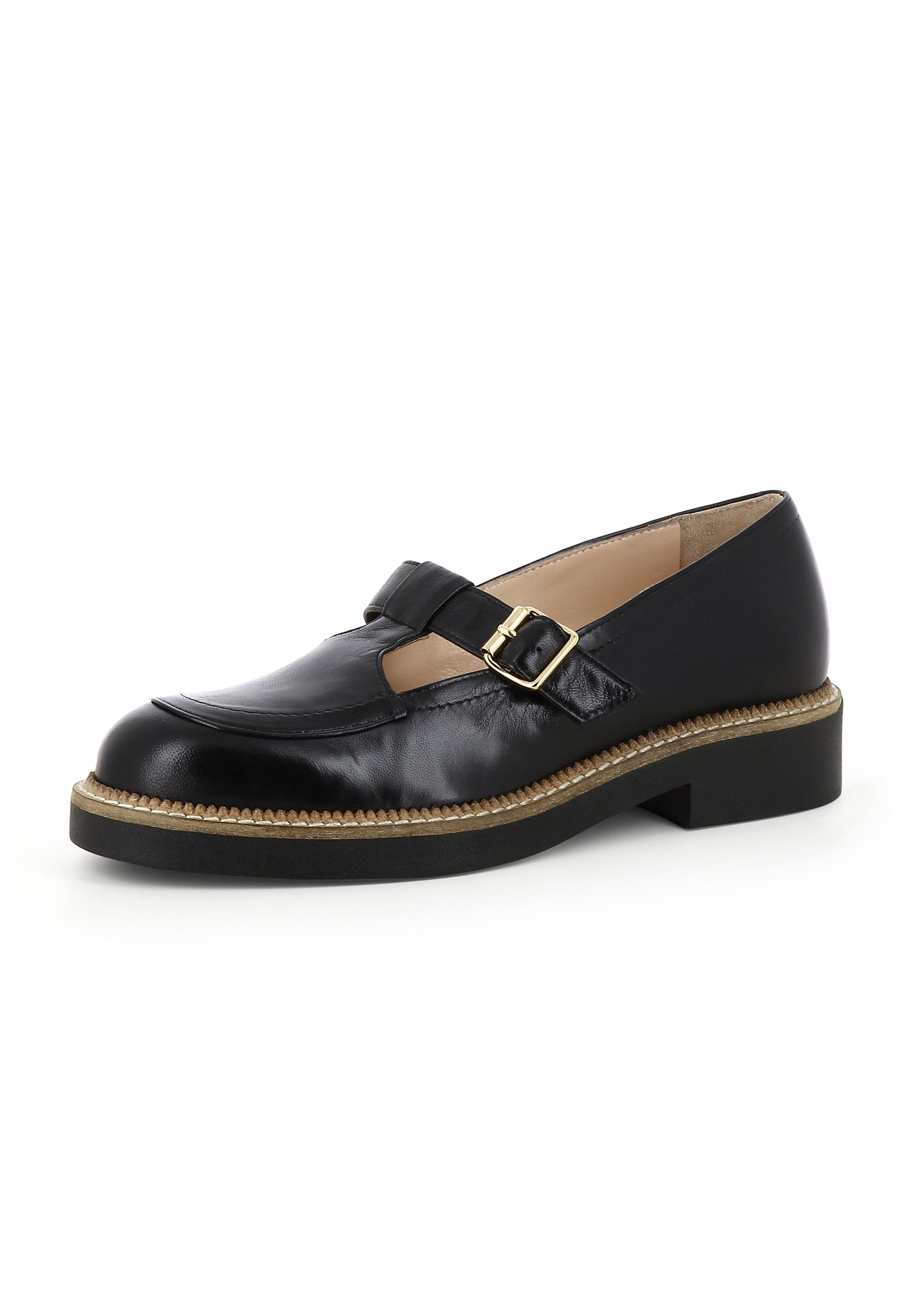 MARA Damen Slipper - Glanzleder Schwarz