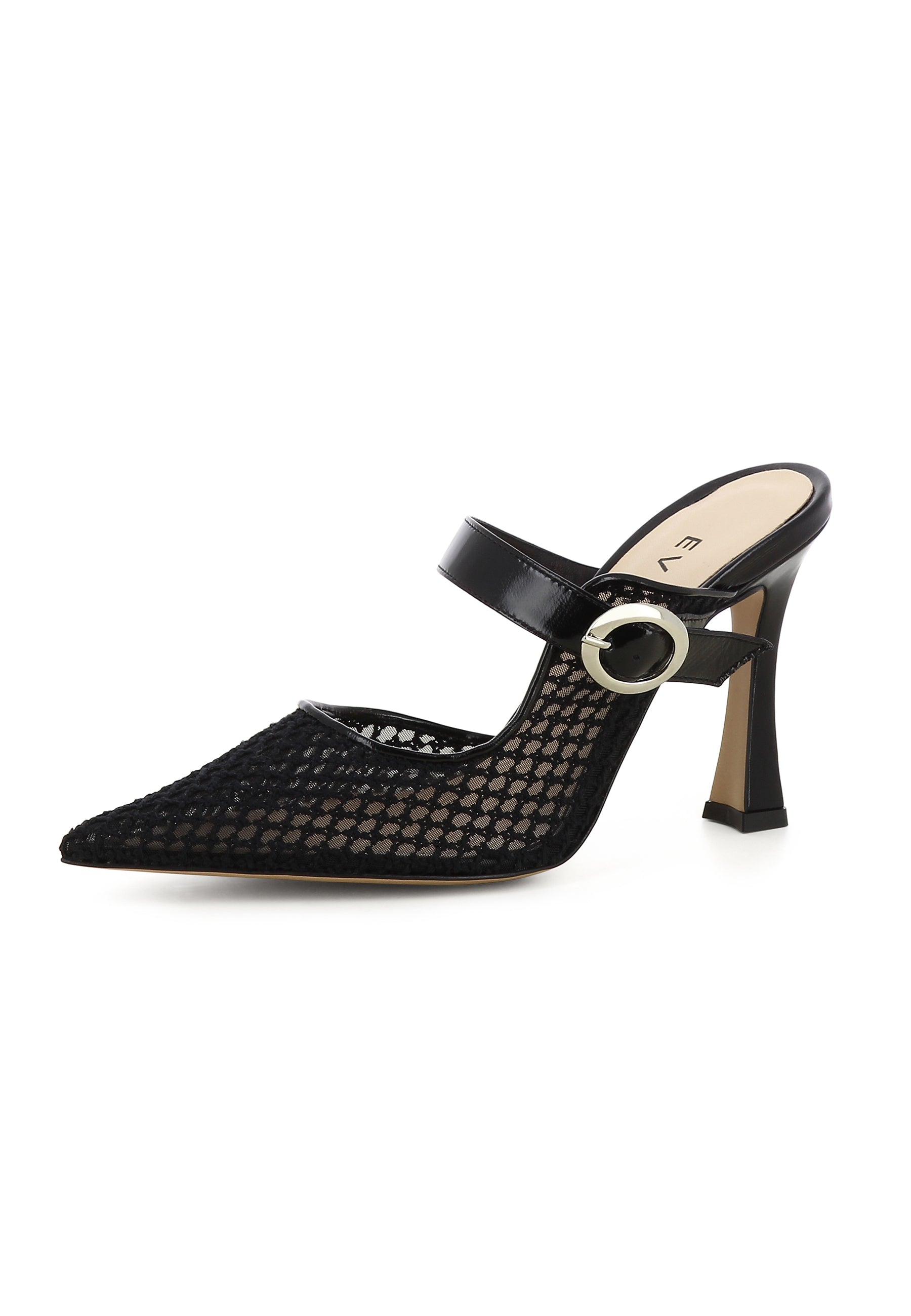 PIA Damen Pantolette - Mesh schwarz