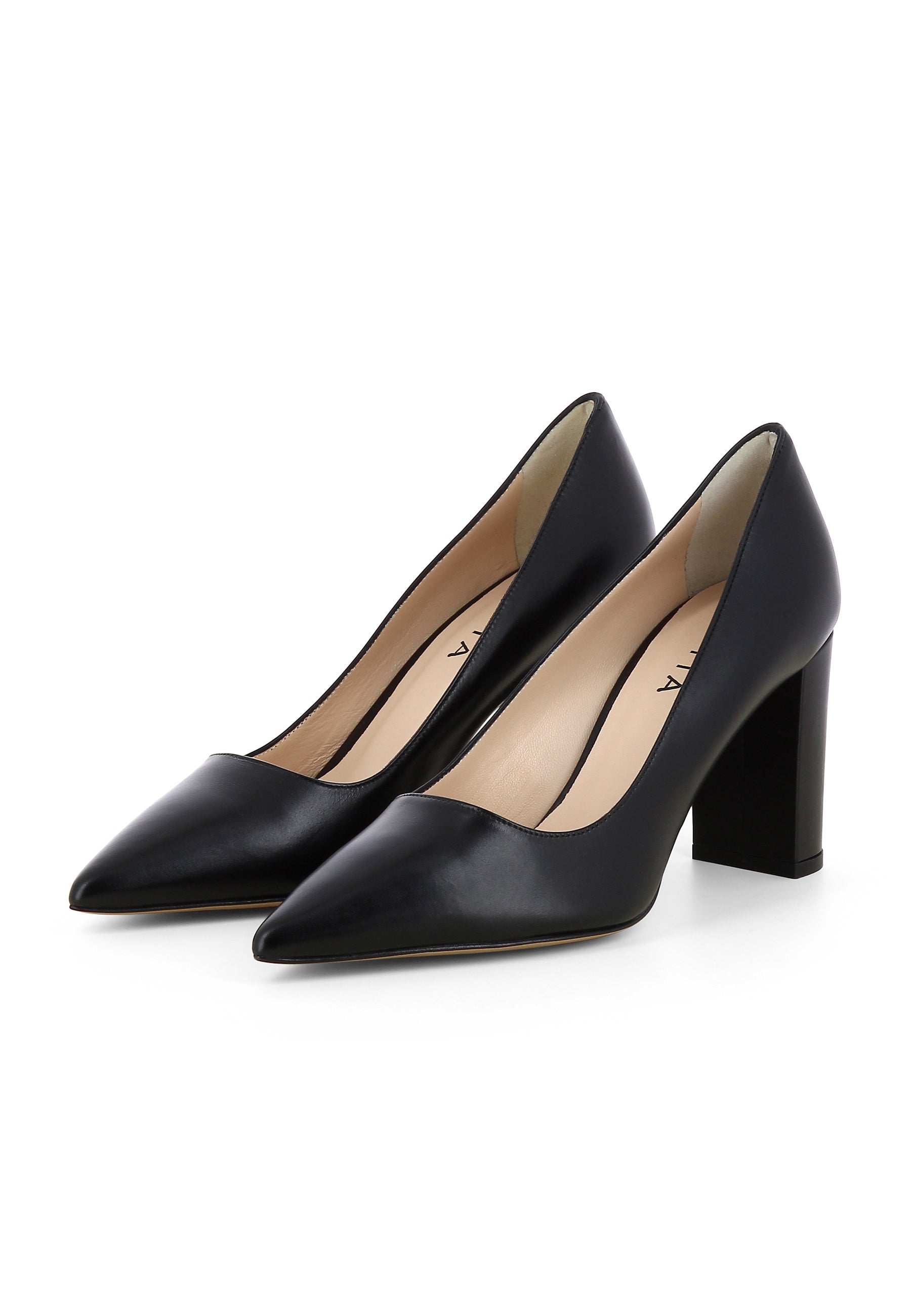 JESSICA Damen Pumps - Glattleder schwarz
