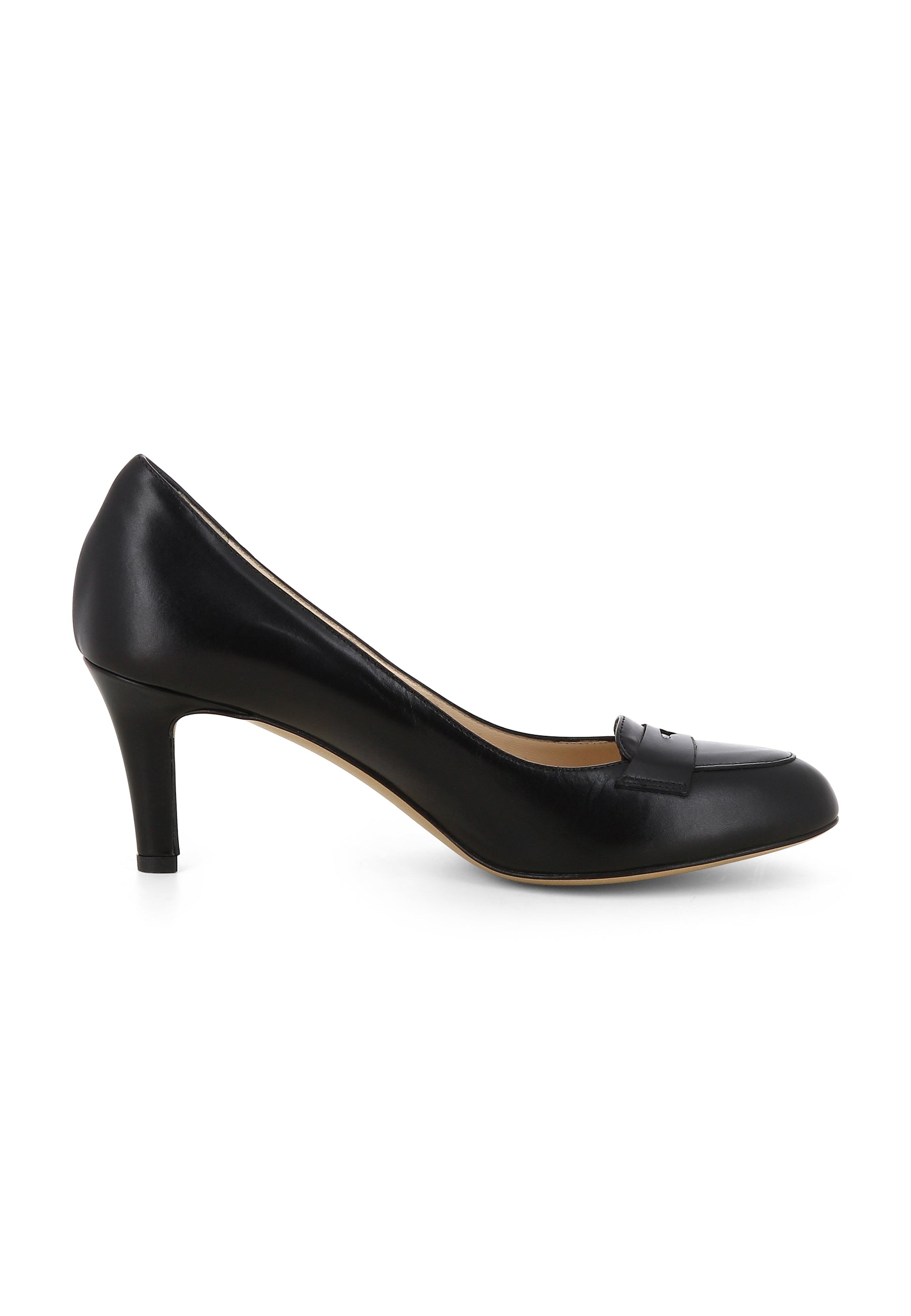 BIANCA Damen Pumps - Glattleder Schwarz