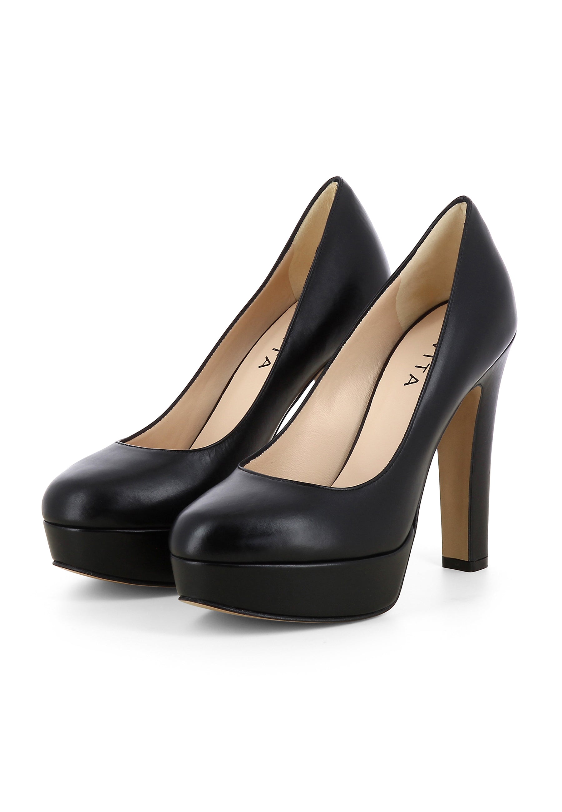 RICCARDA Damen Pumps - Glattleder schwarz
