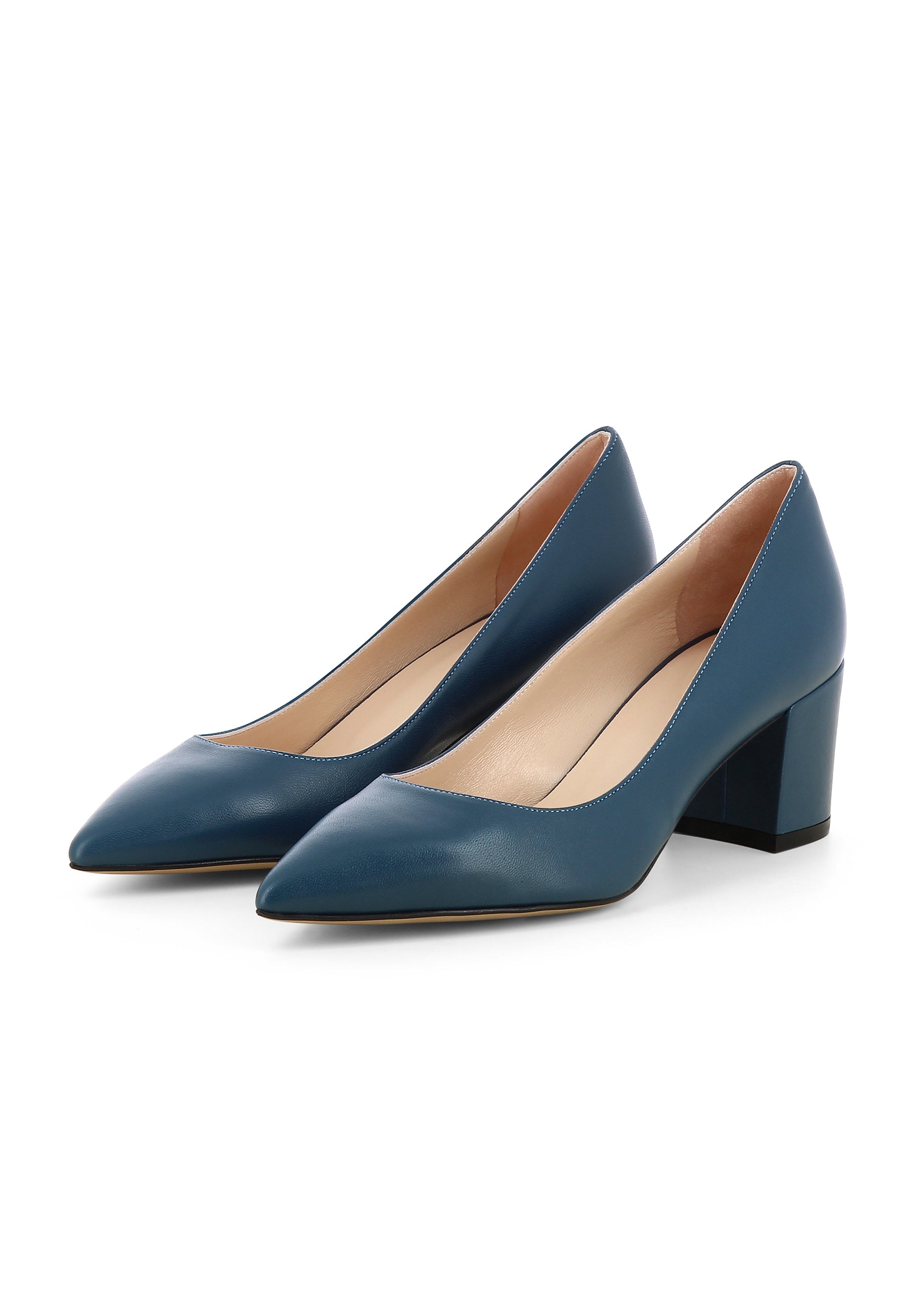 ROMINA women's pumps - smooth leather petrol