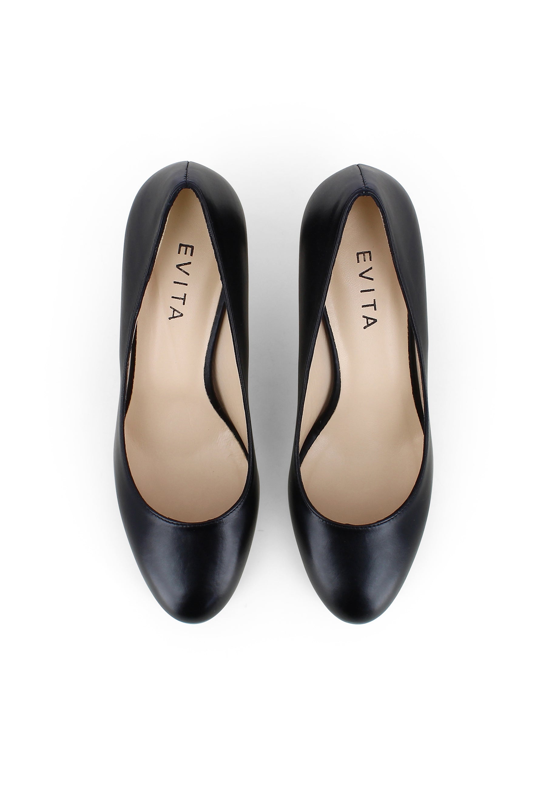 BIANCA Damen Pumps - Glattleder Schwarz