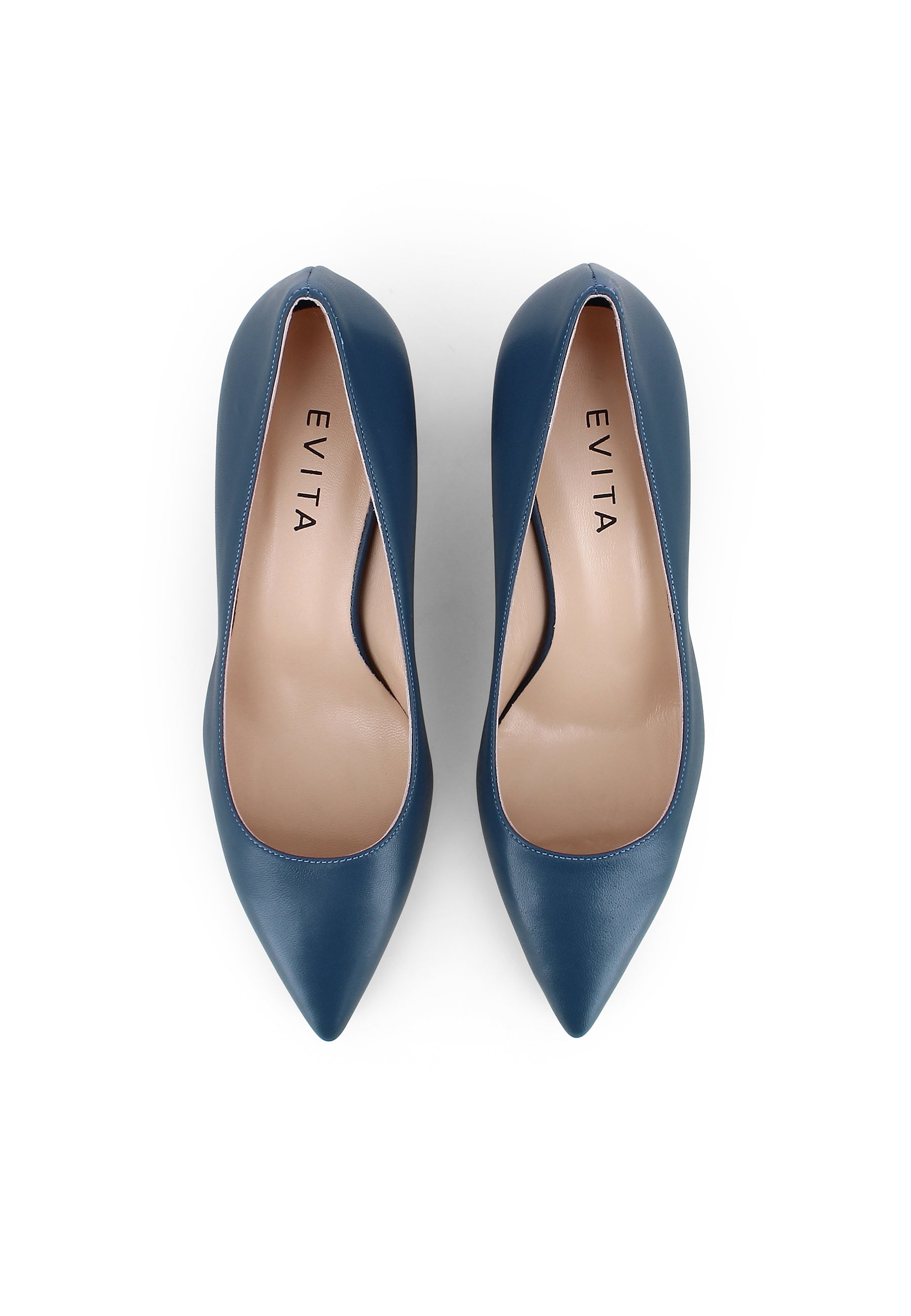 ROMINA women's pumps - smooth leather petrol
