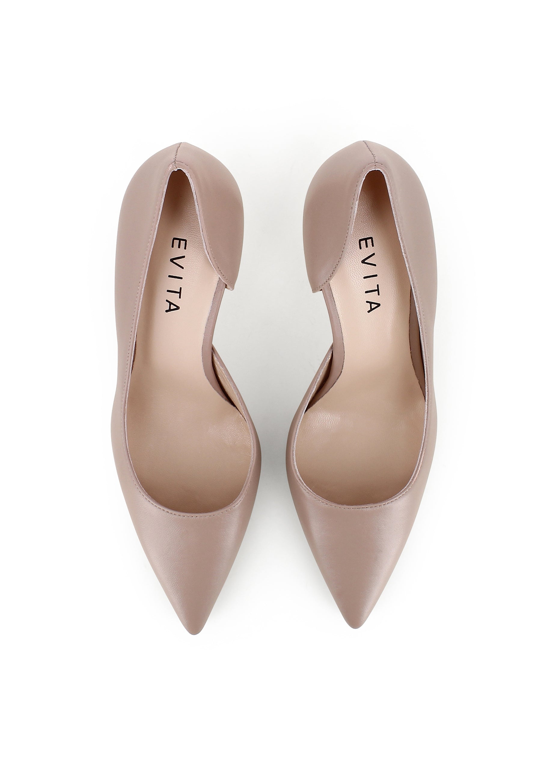 JESSICA Damen Pumps Halboffen - Glattleder beige