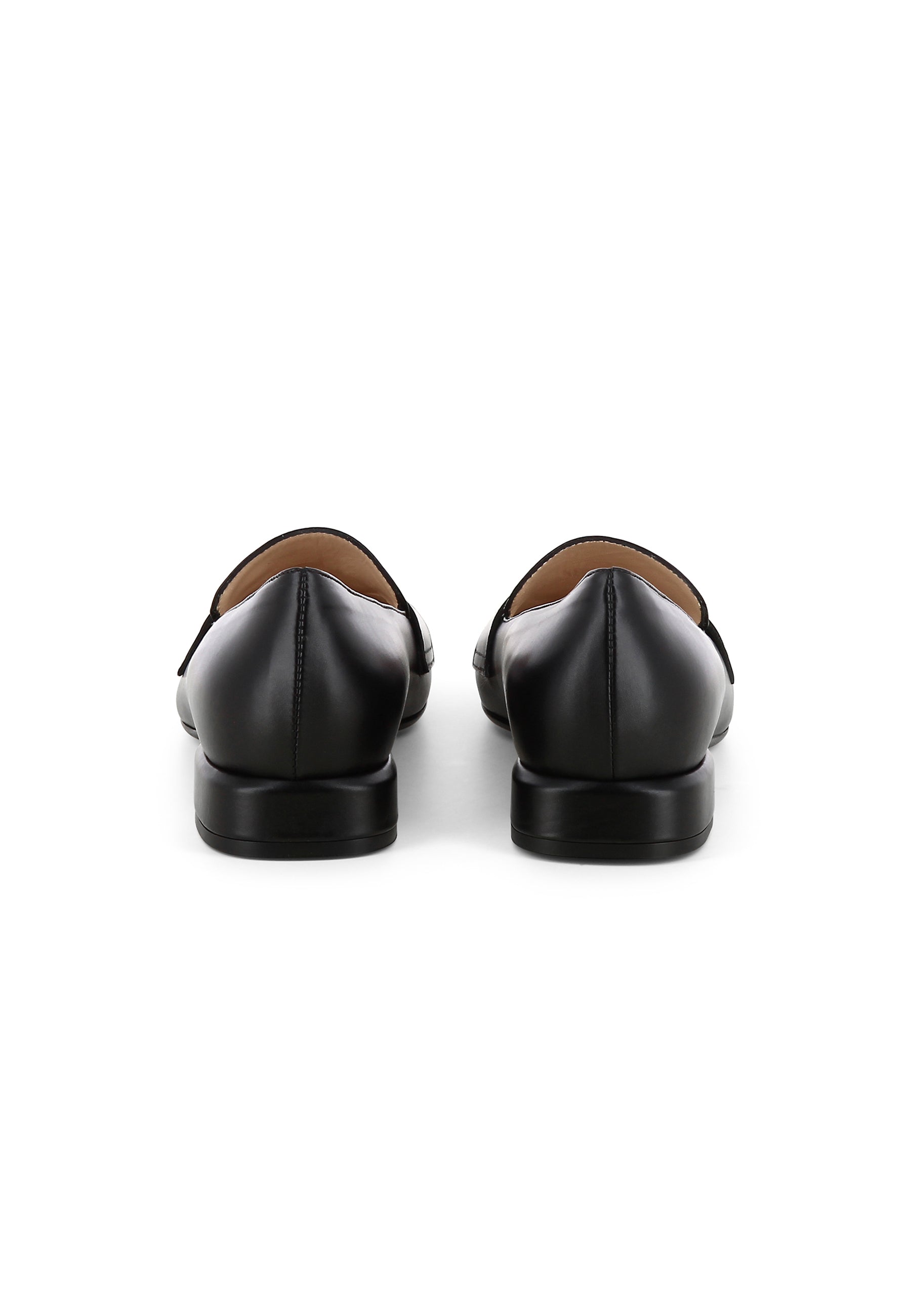 ANNA Damen Slipper - Glattleder Schwarz