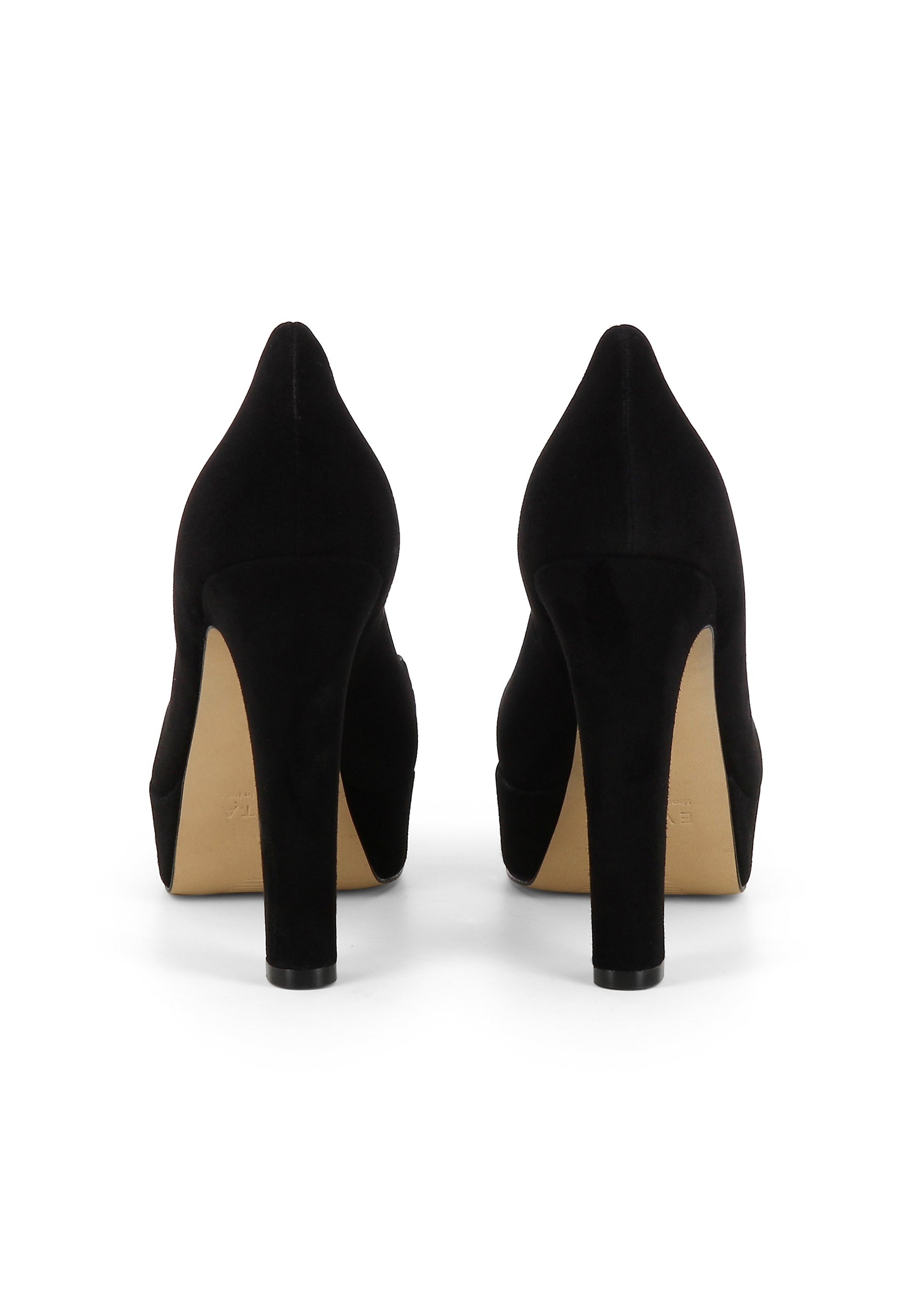 RICCARDA Damen Pumps - Rauleder schwarz