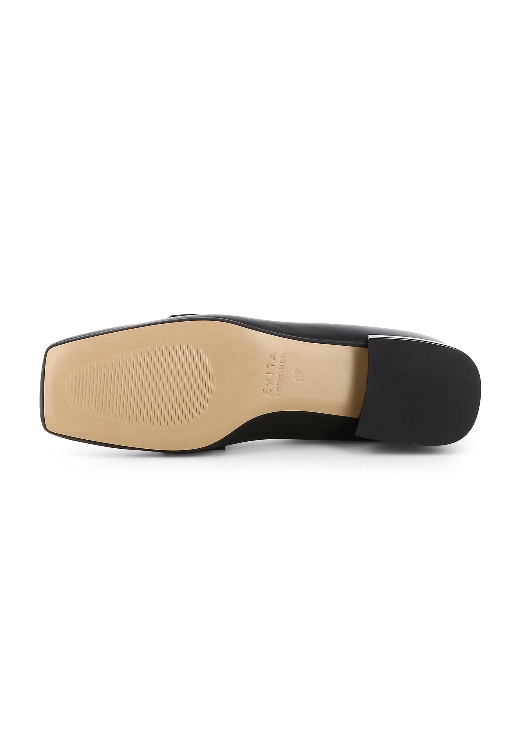ANNA Damen Slipper - Glattleder Schwarz
