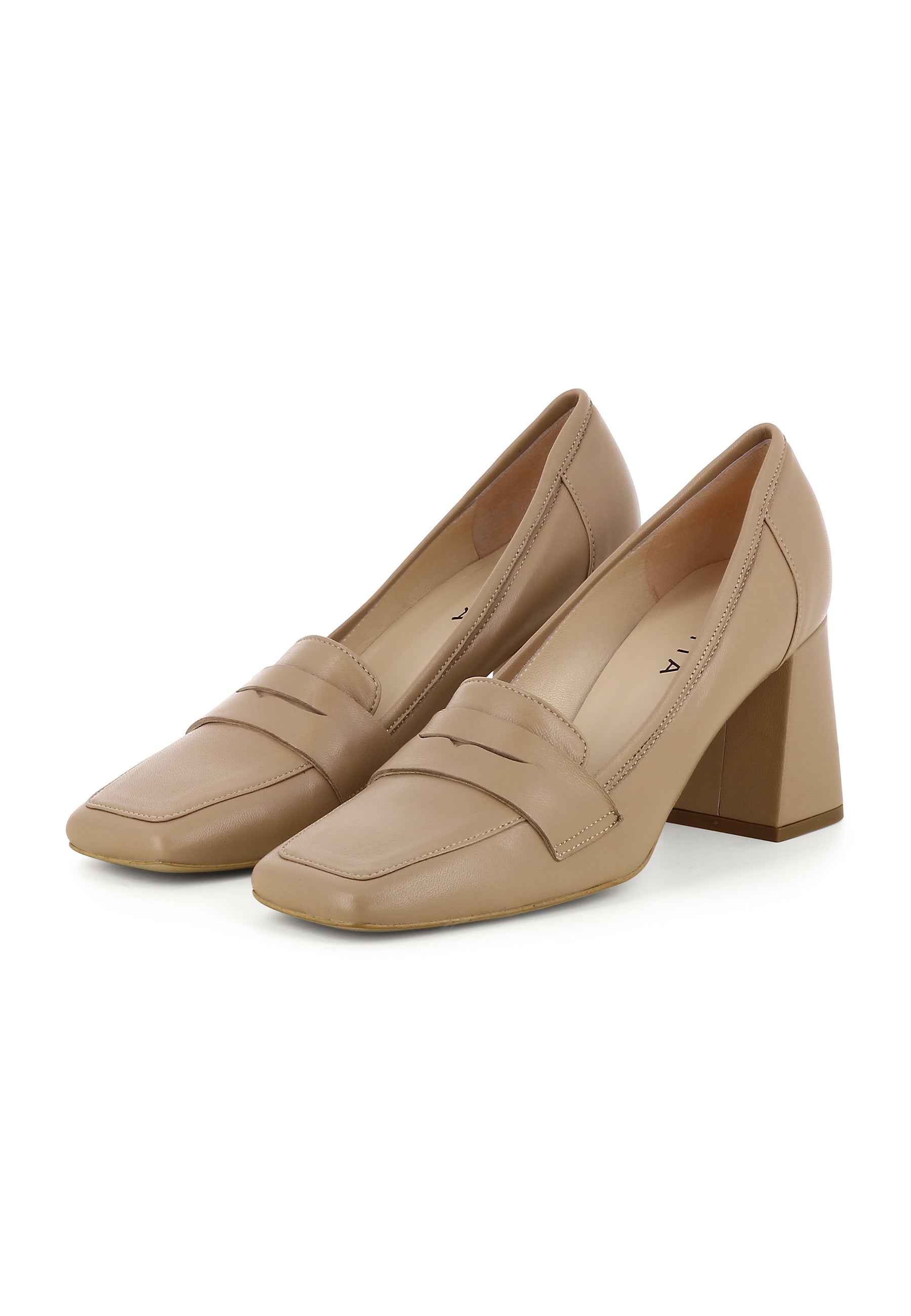 GINA Damen Pumps - Glattleder beige