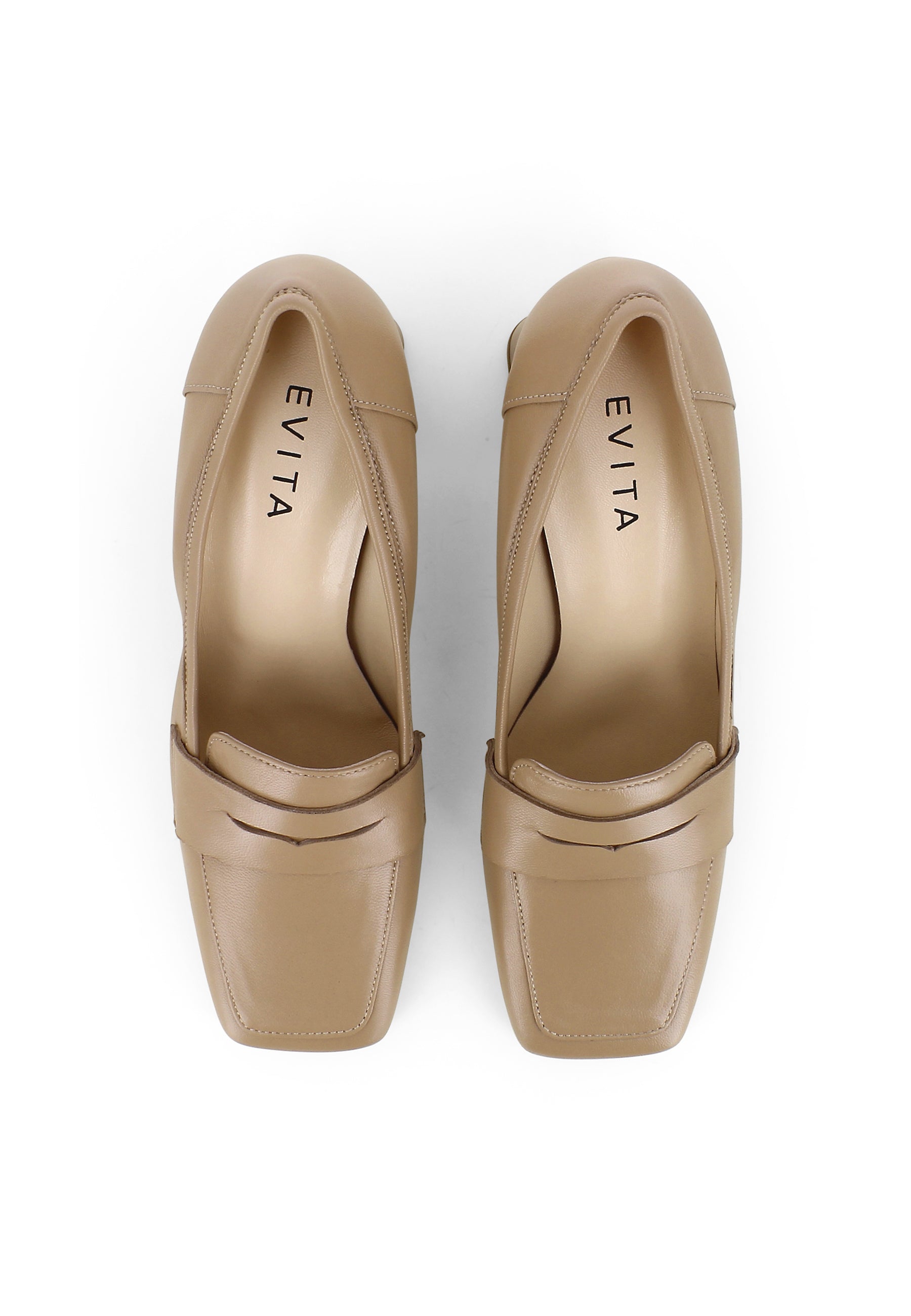 GINA Damen Pumps - Glattleder beige