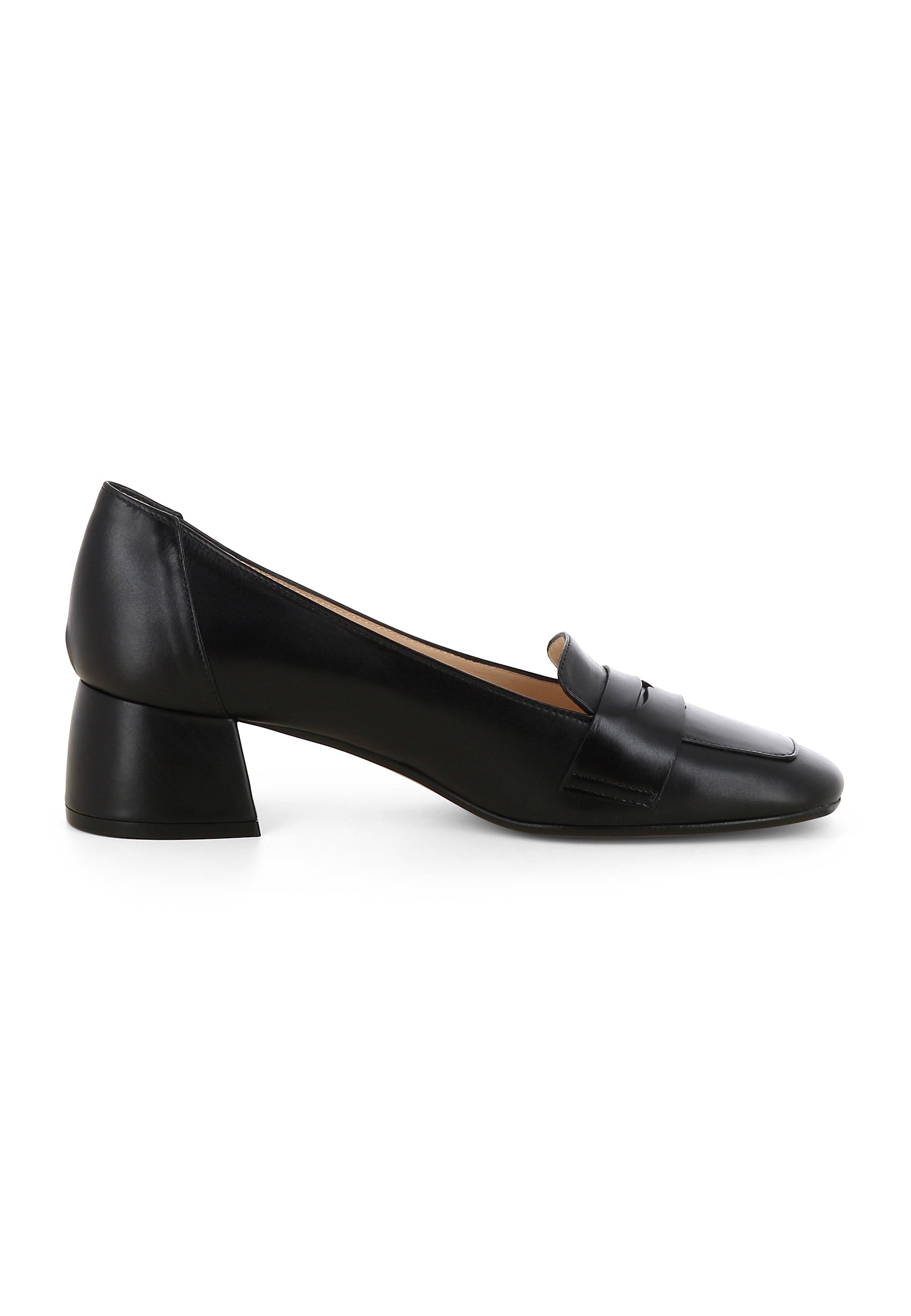 MINA women's slippers - smooth leather black