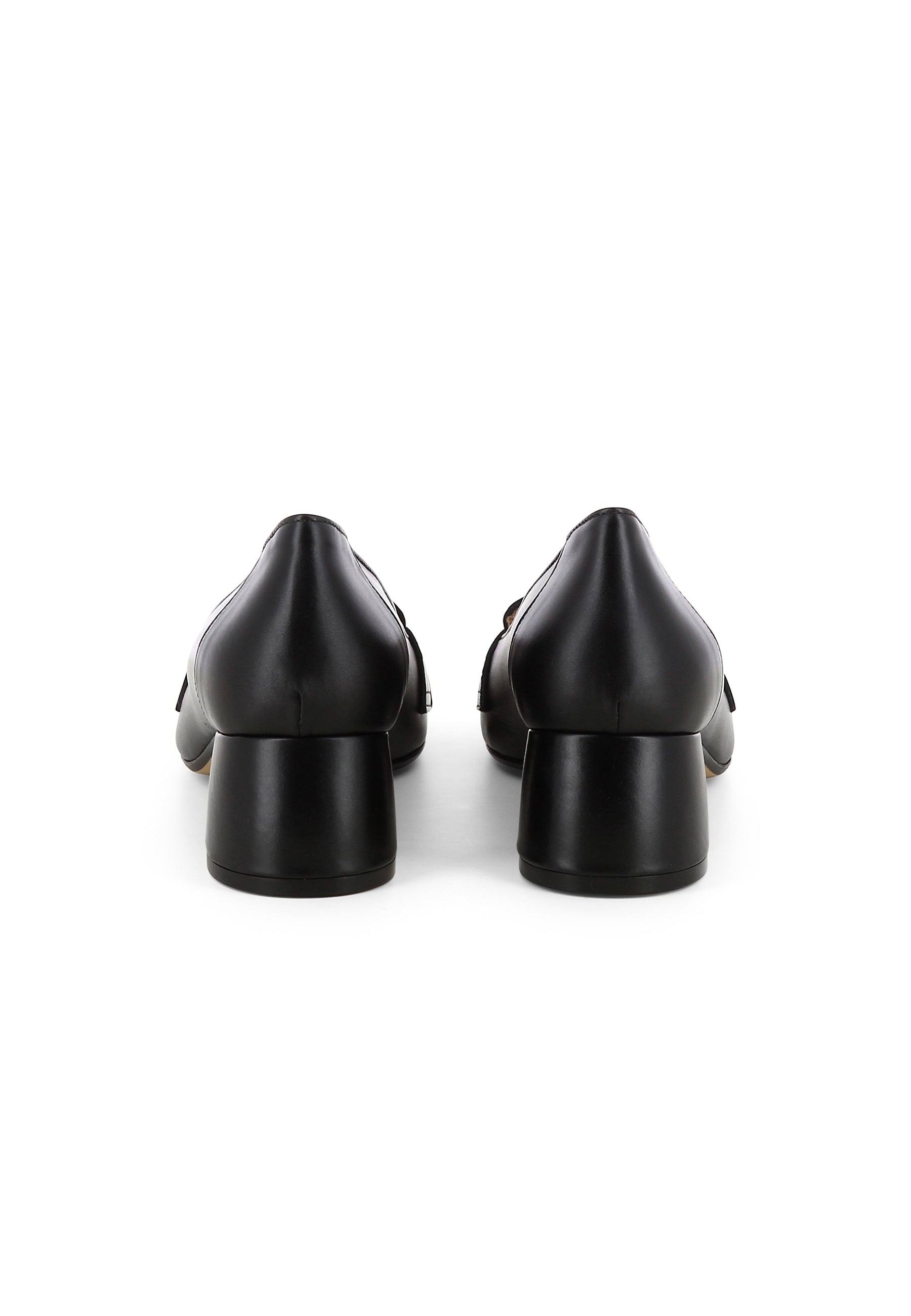 MINA women's slippers - smooth leather black