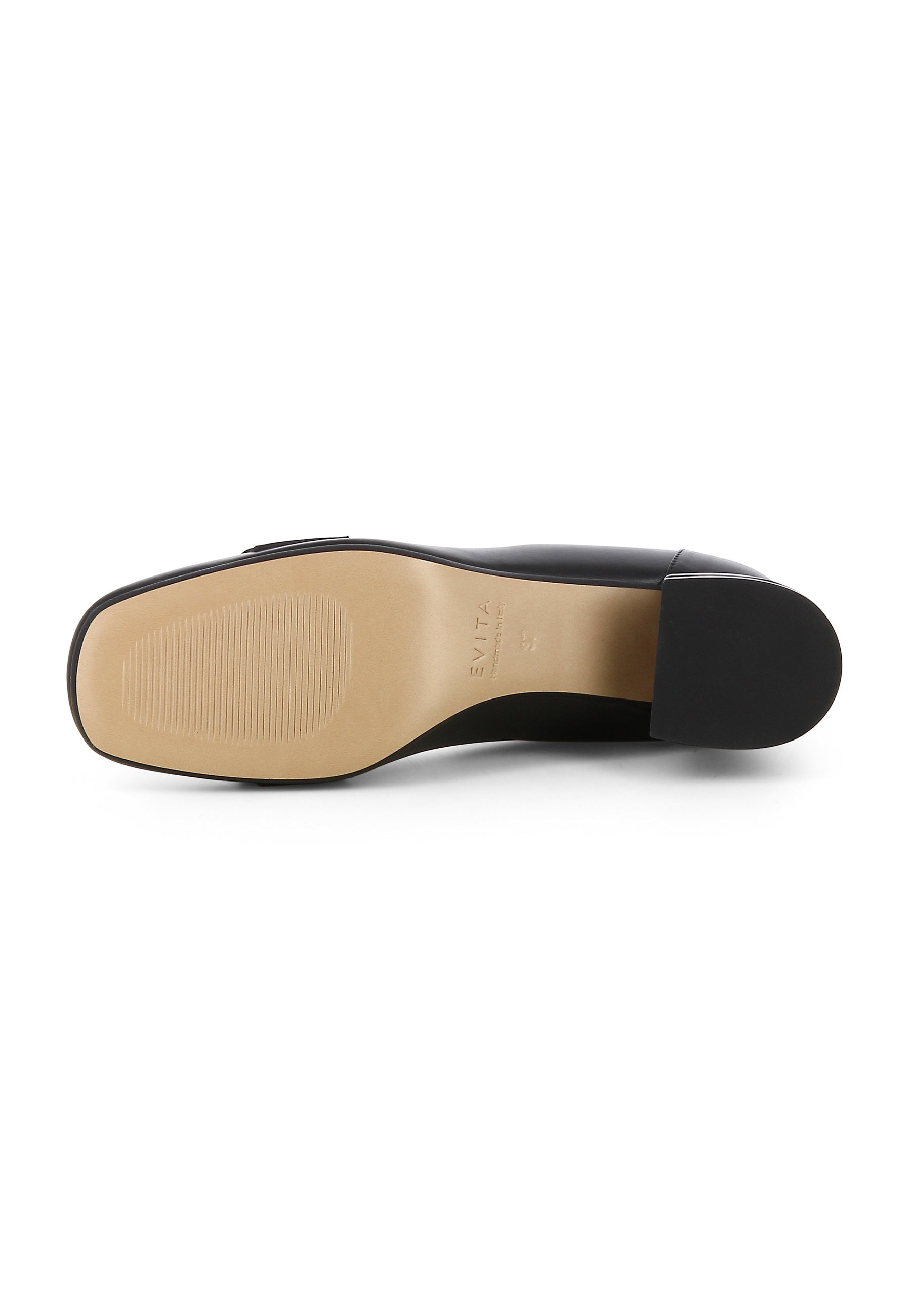 MINA women's slippers - smooth leather black