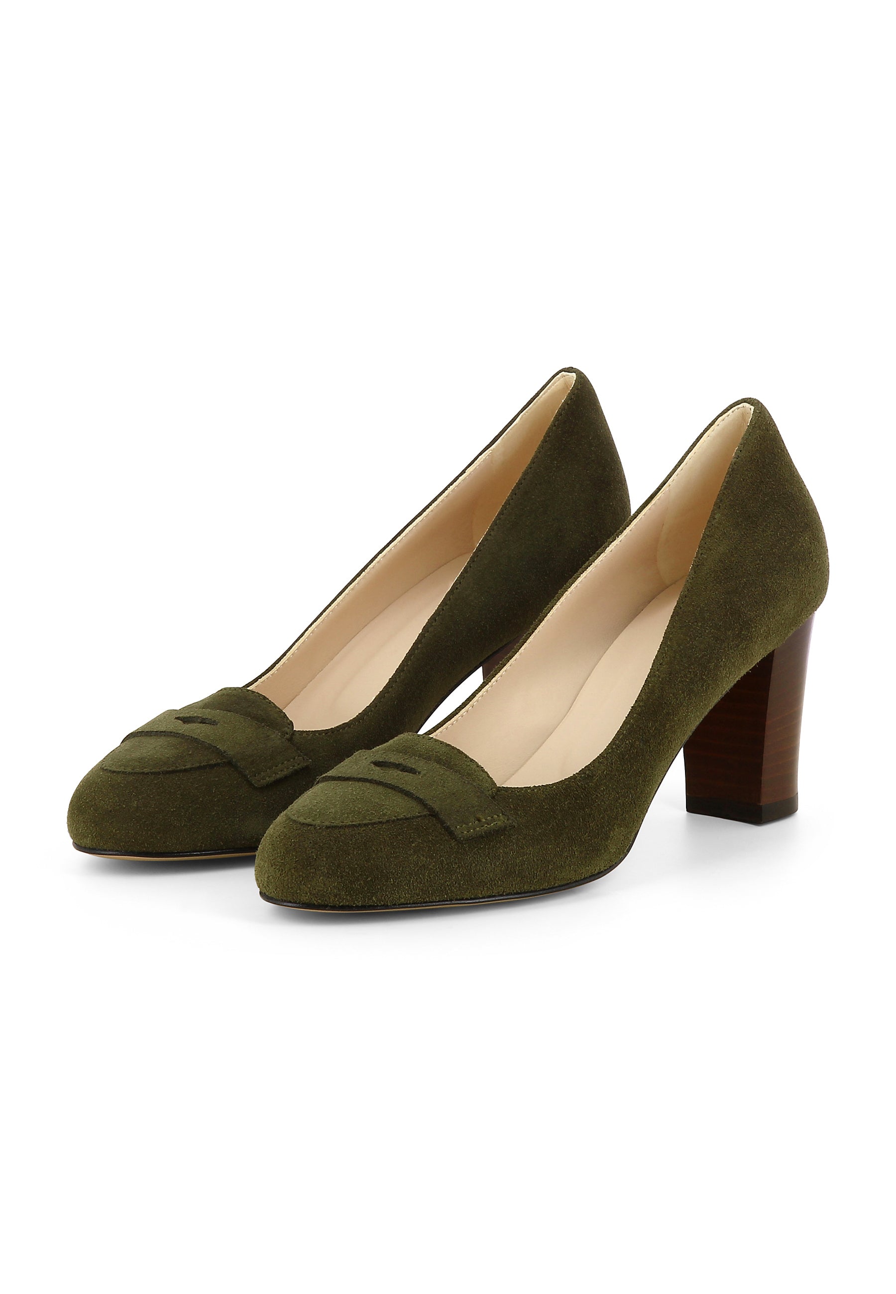 BIANCA women's pumps - suede olive
