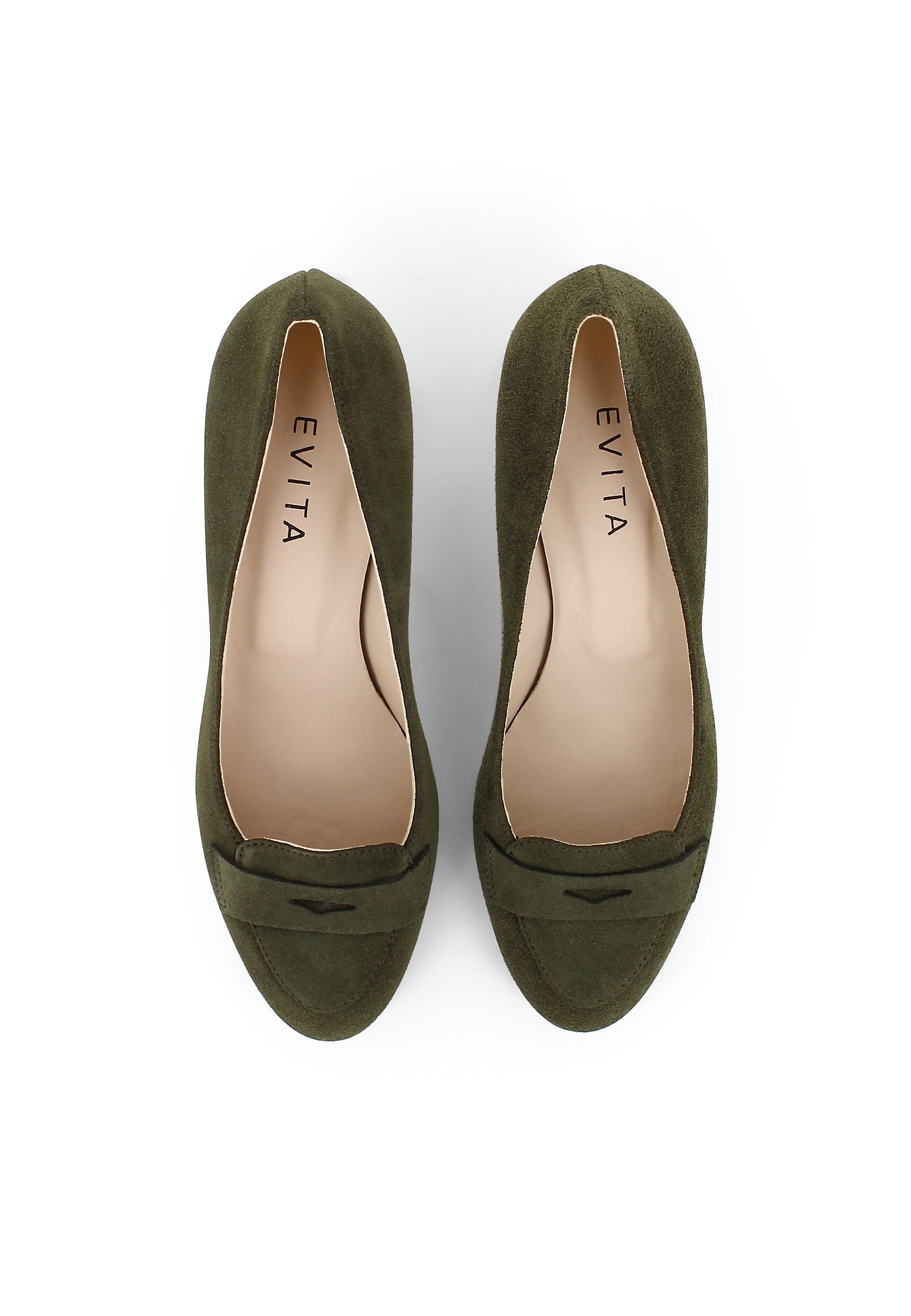 BIANCA women's pumps - suede olive
