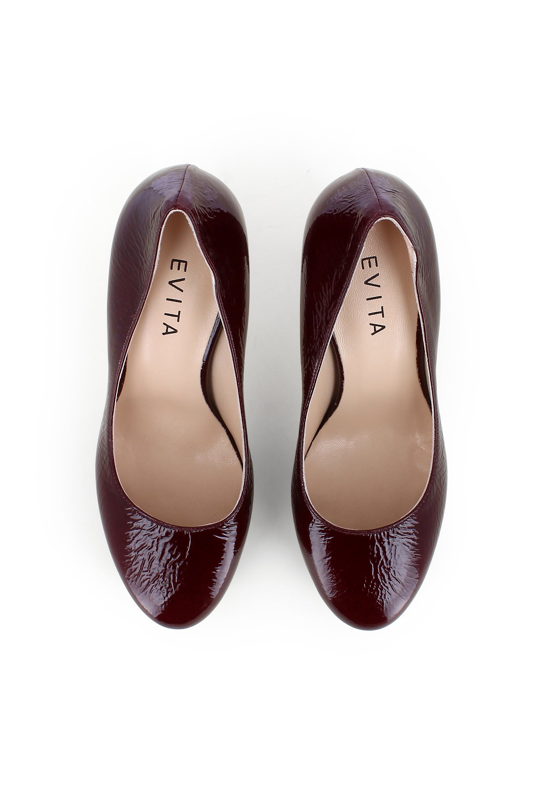 RICCARDA Damen Pumps - Lackleder Mit Prägung bordeaux
