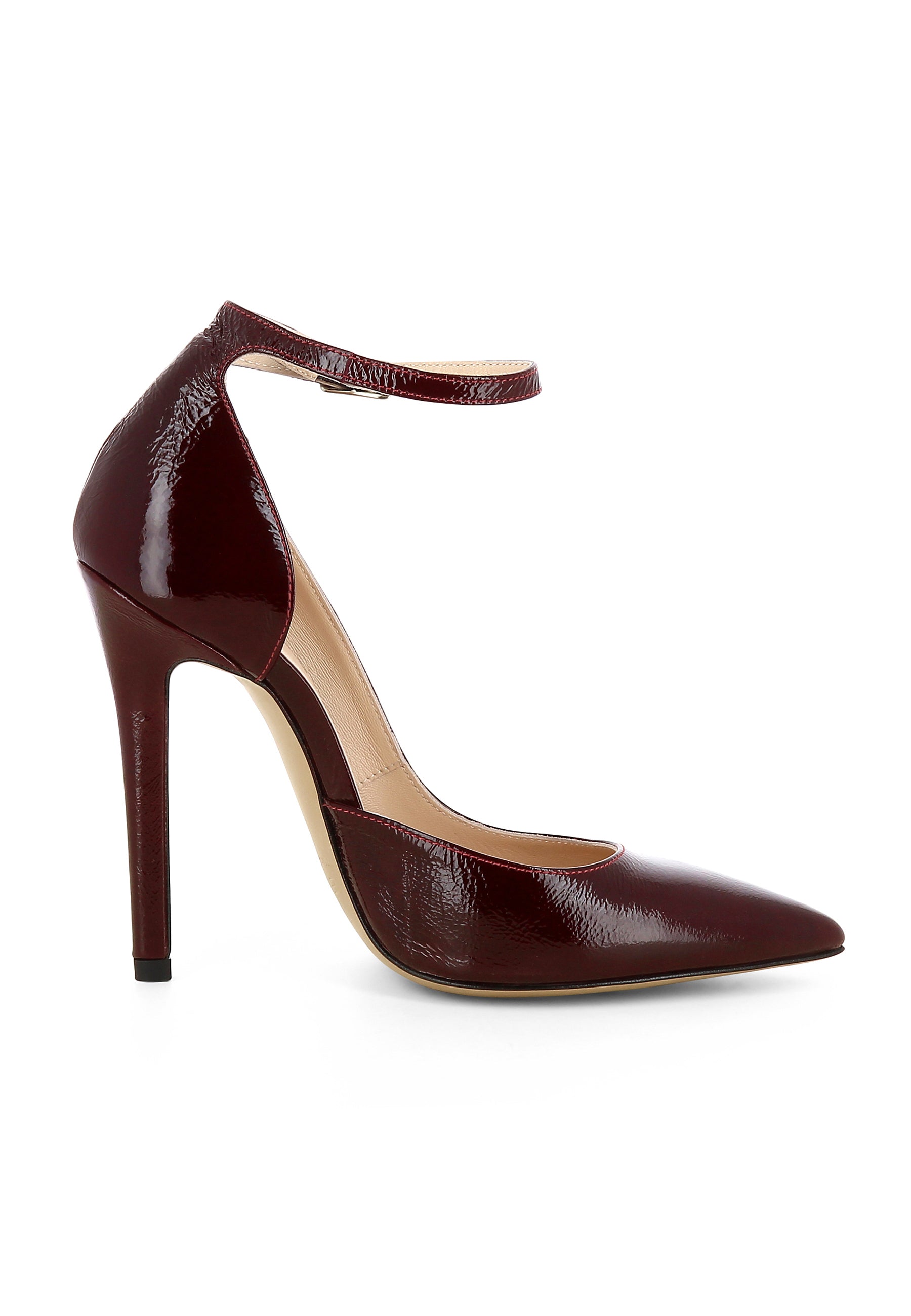 LISA Damen Pumps Halboffen  -  Lackleder Mit Prägung bordeaux