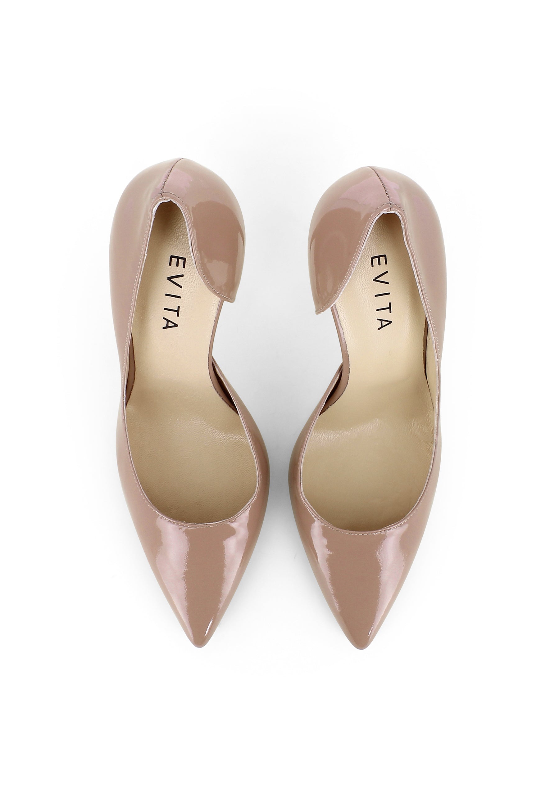 ALINA women's pumps semi-open - patent leather old pink