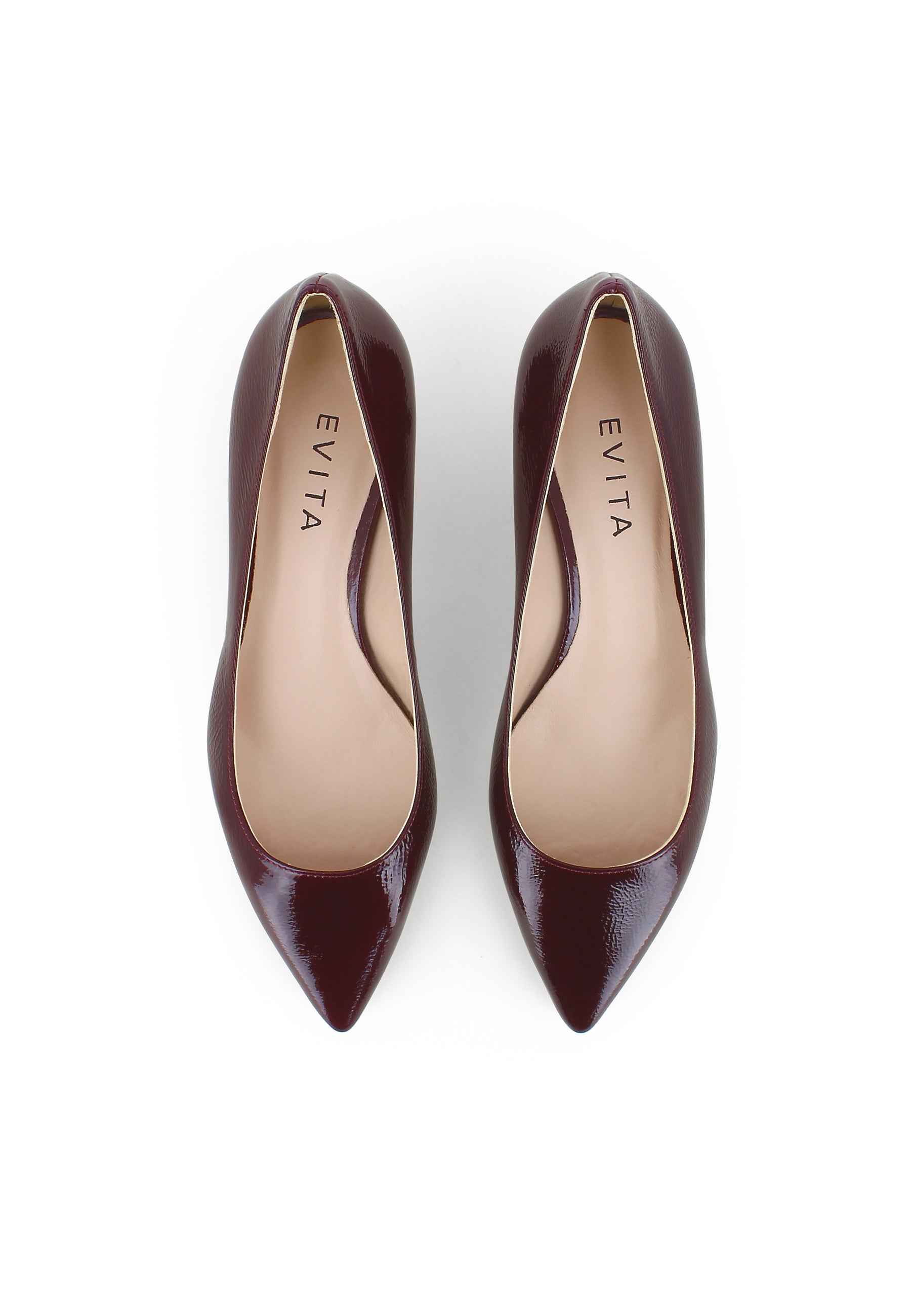 GIORGIA Damen Pumps  -  Lackleder Mit Prägung bordeaux