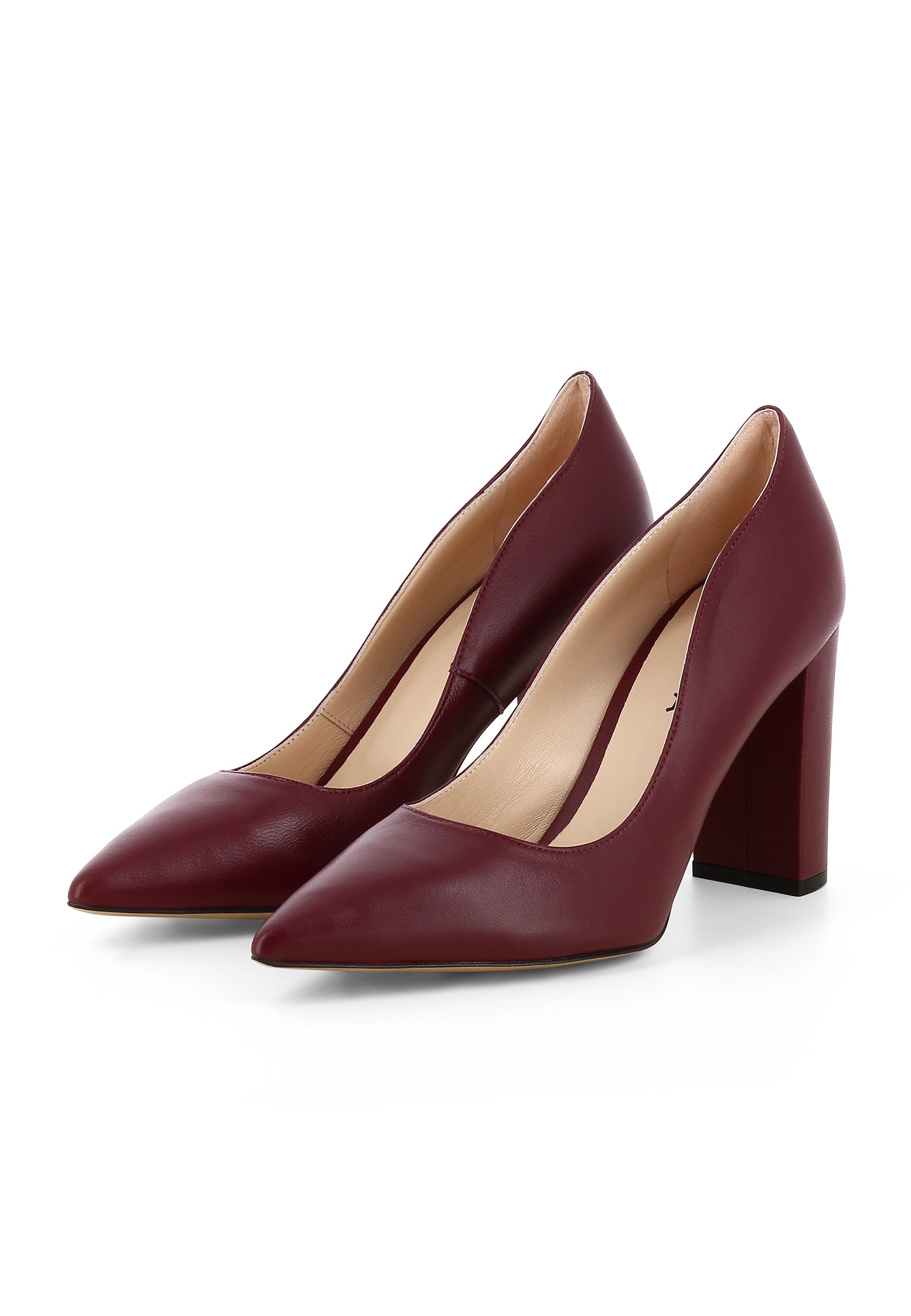 NATALIA Damen Pumps - Glattleder bordeaux