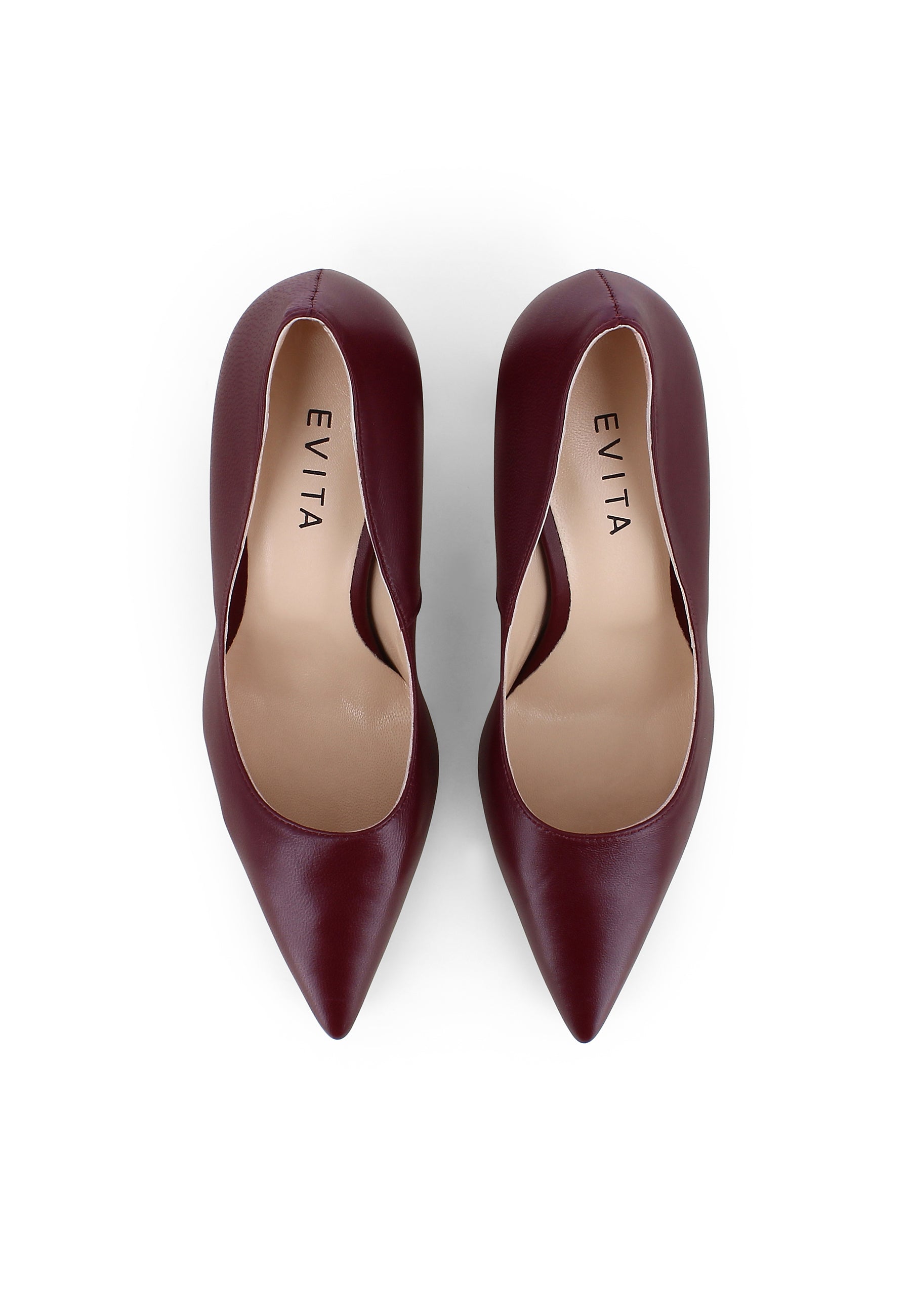 NATALIA Damen Pumps - Glattleder bordeaux