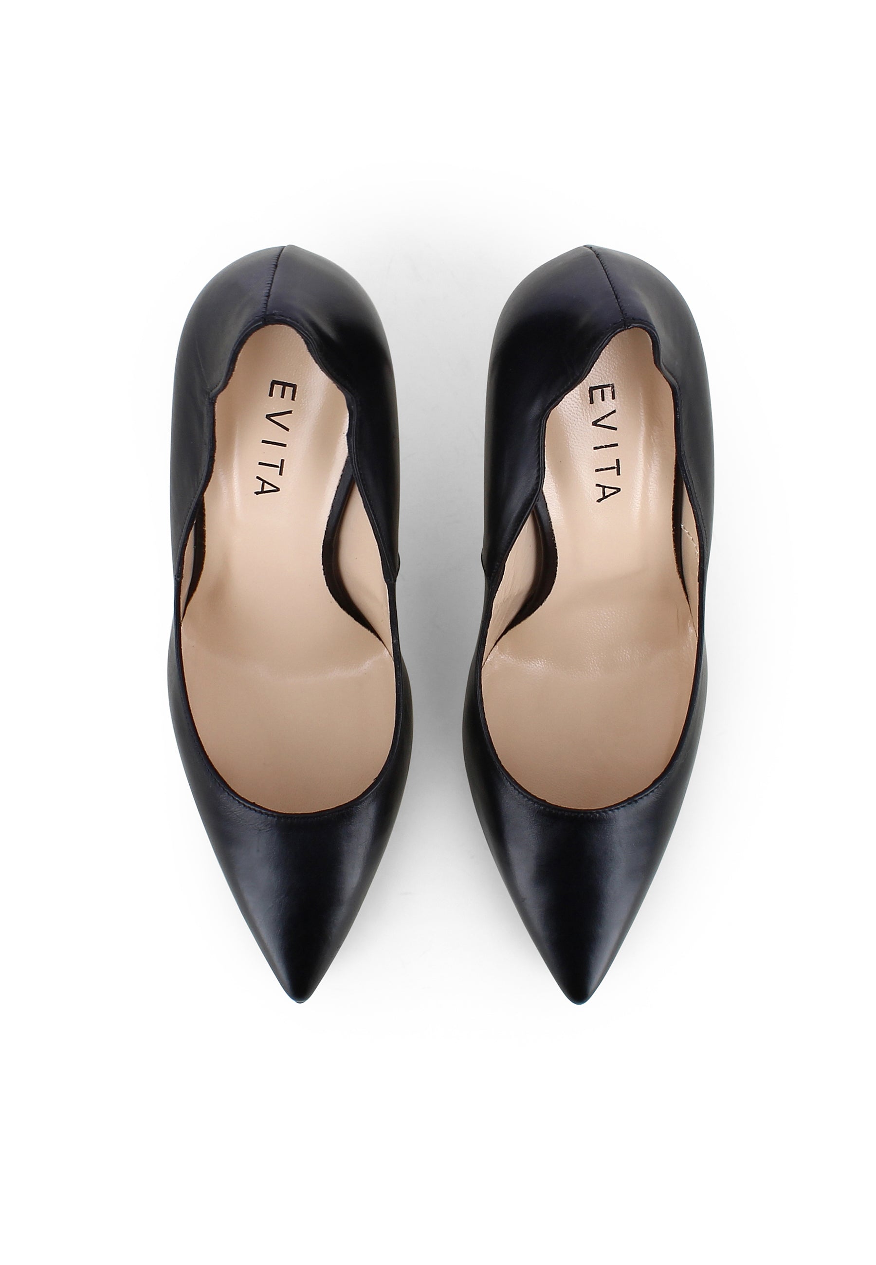 ALINA Damen Pumps - Glattleder Schwarz
