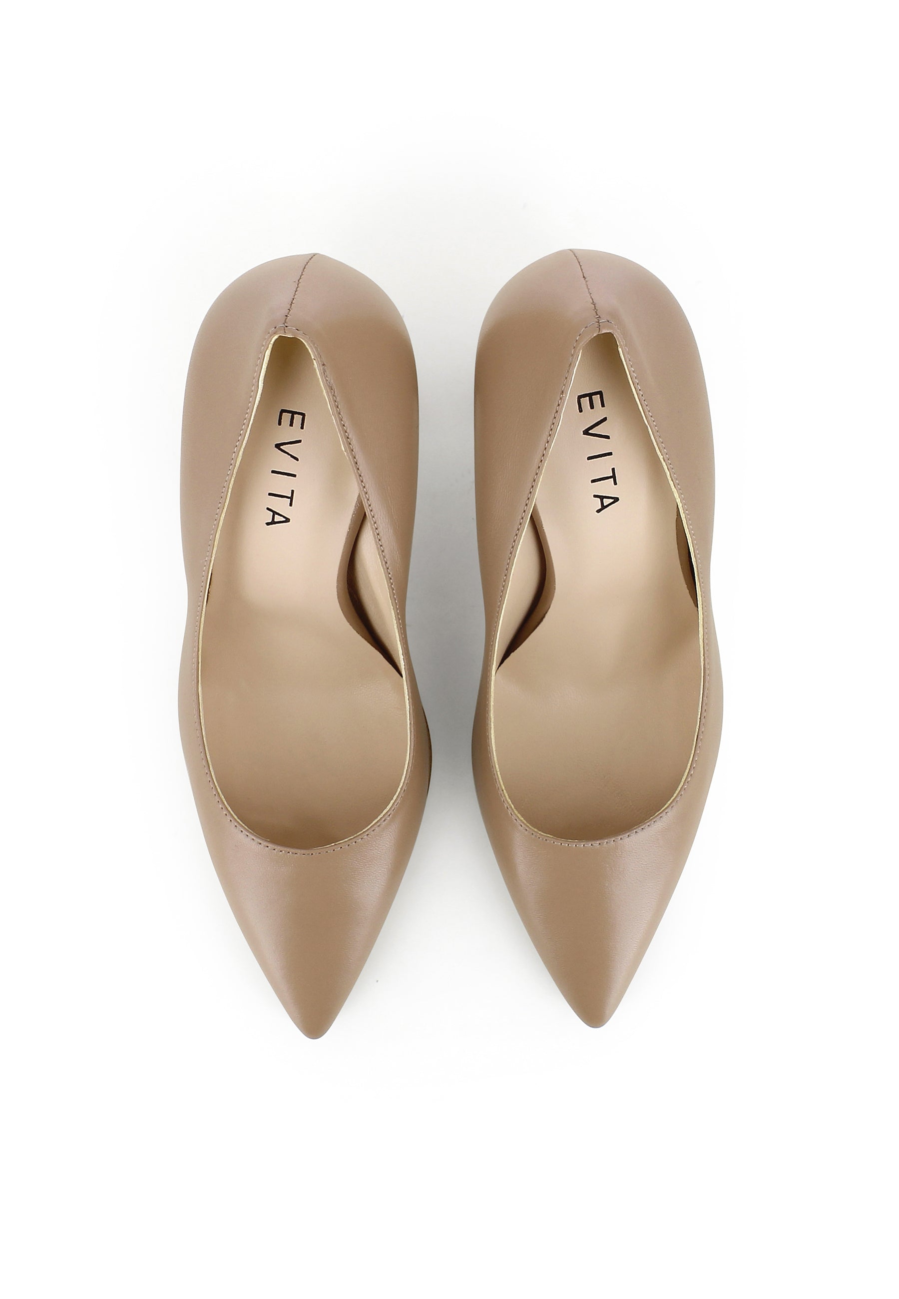 ALINA women's pumps - smooth leather beige