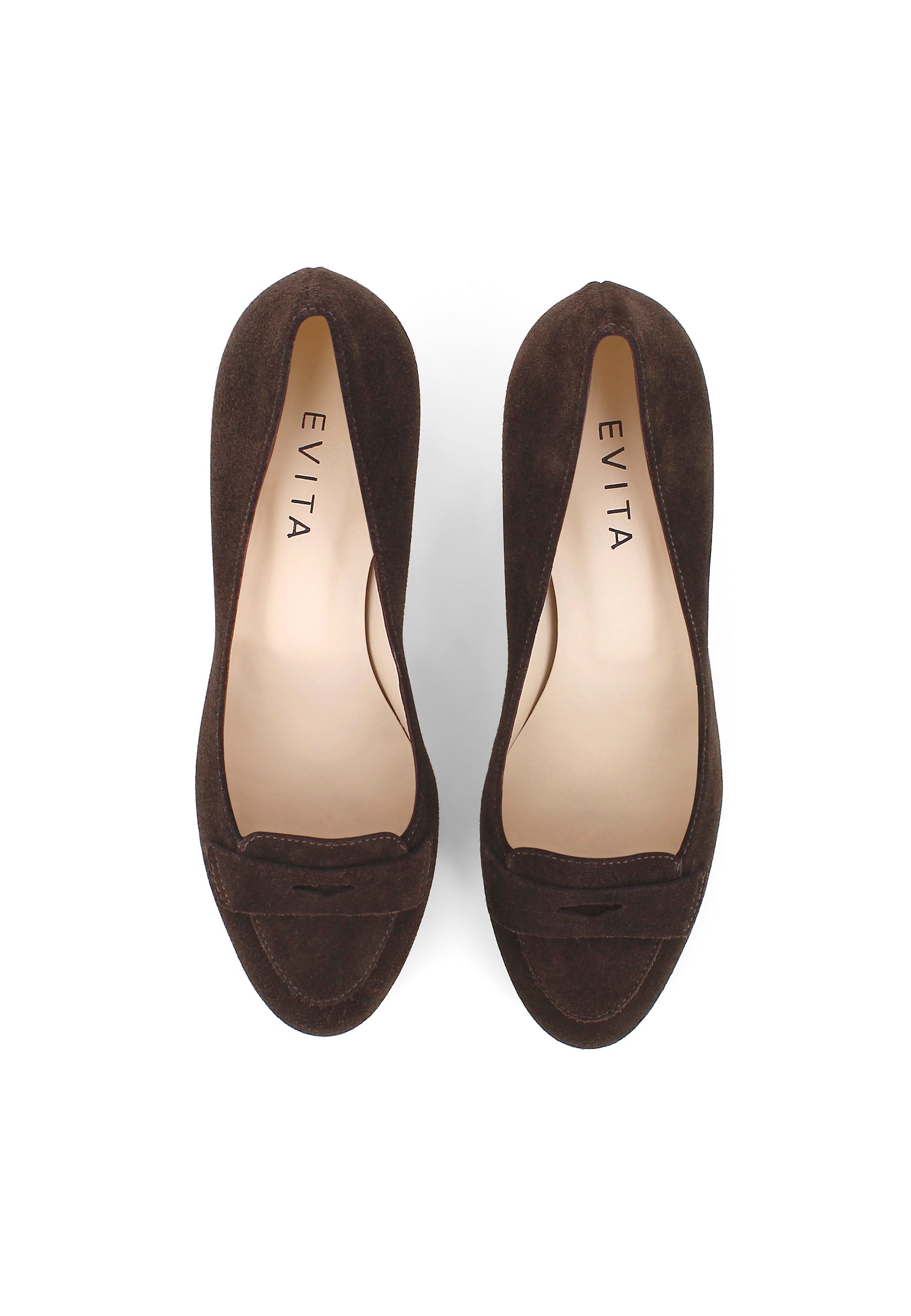 BIANCA women's pumps - dark brown suede