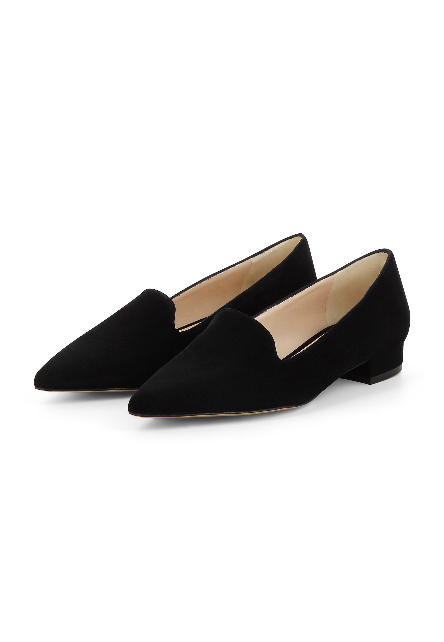 FRANCA Damen Slipper - Rauleder schwarz